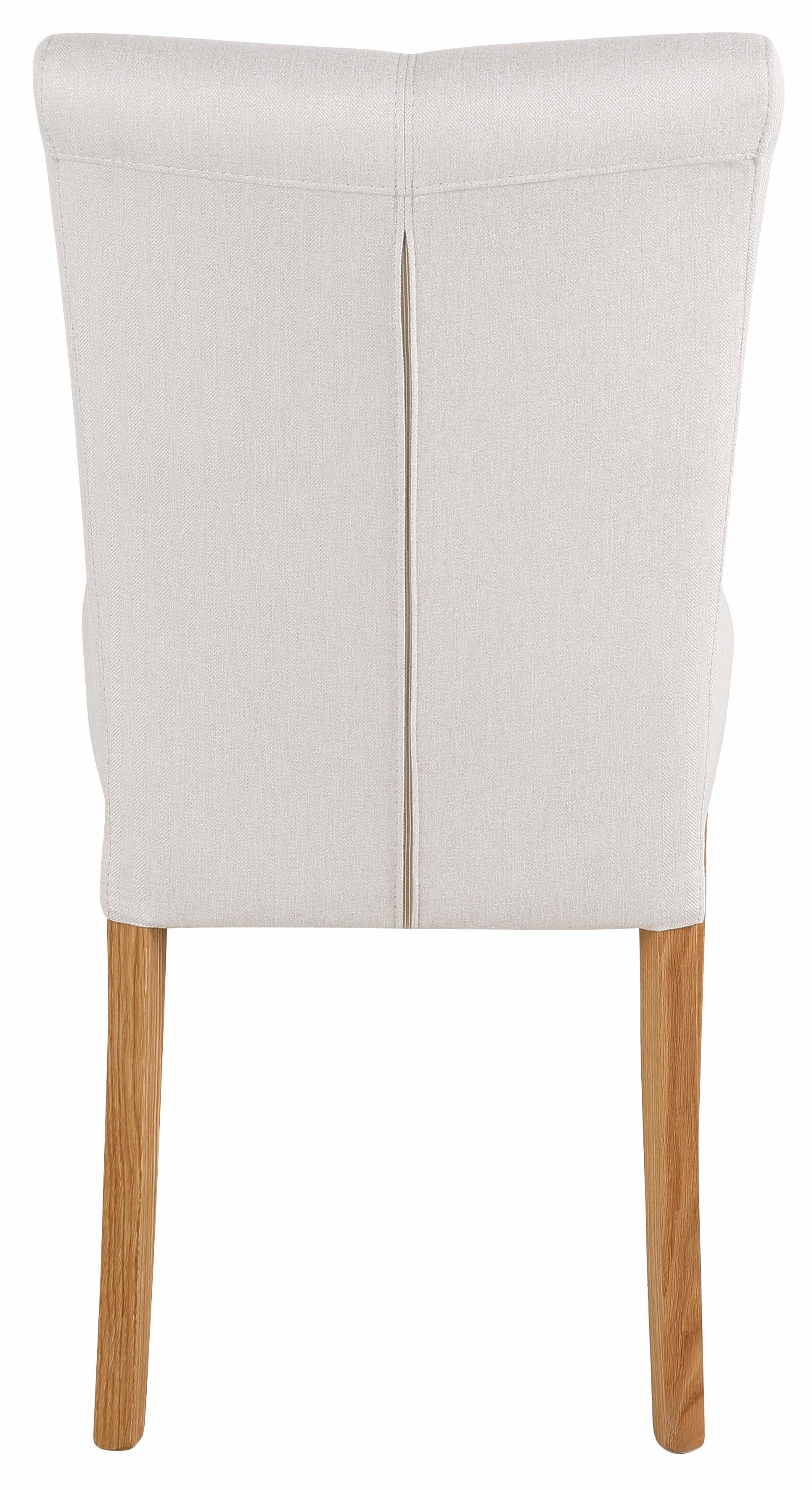 Home affaire Eetkamerstoel Queen Polsterstoel BESTSELLER verschillende type bekleding, massief houten onderstel (set)