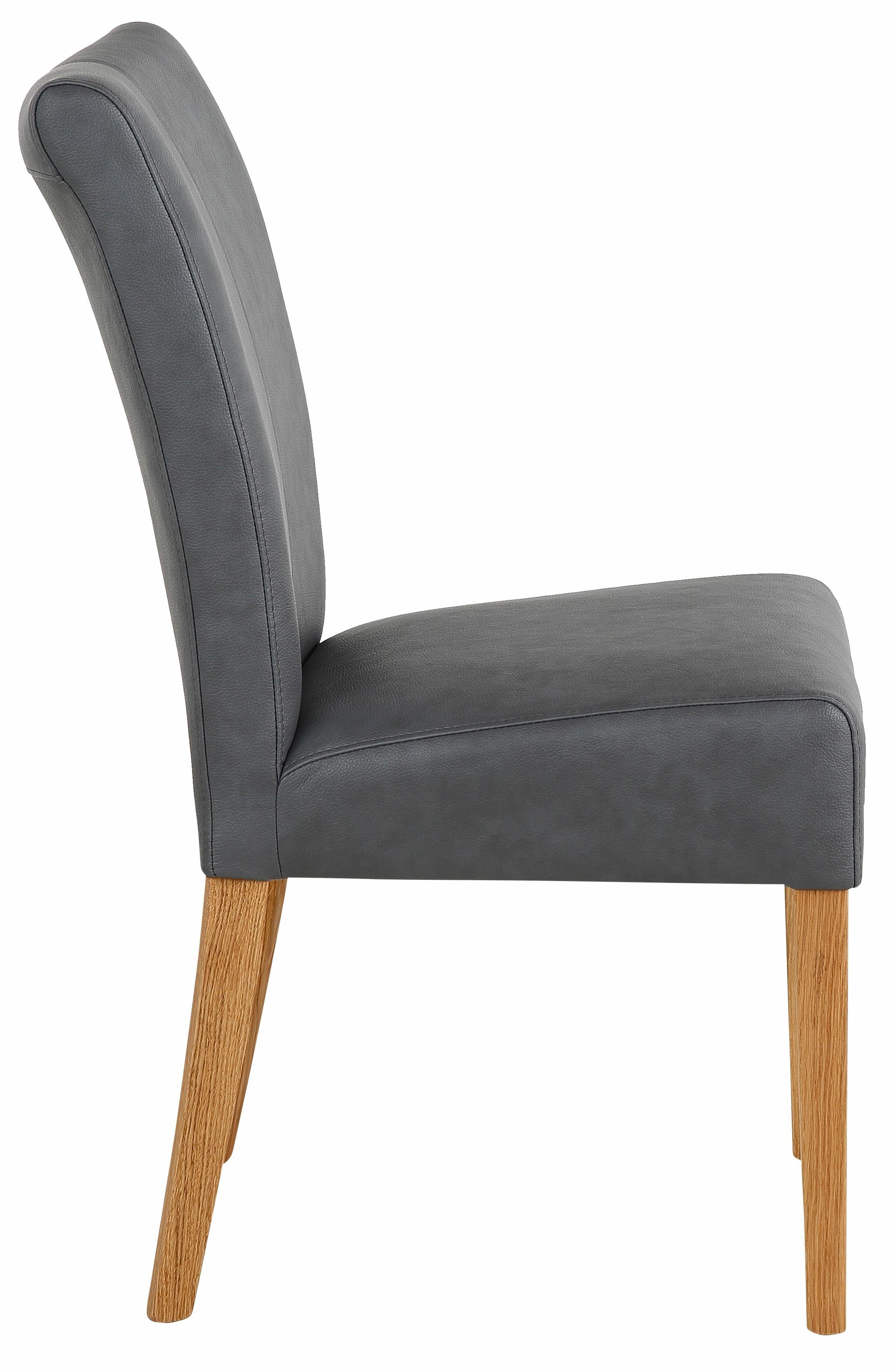 Home affaire Eetkamerstoel Queen Polsterstoel BESTSELLER verschillende type bekleding, massief houten onderstel (set)