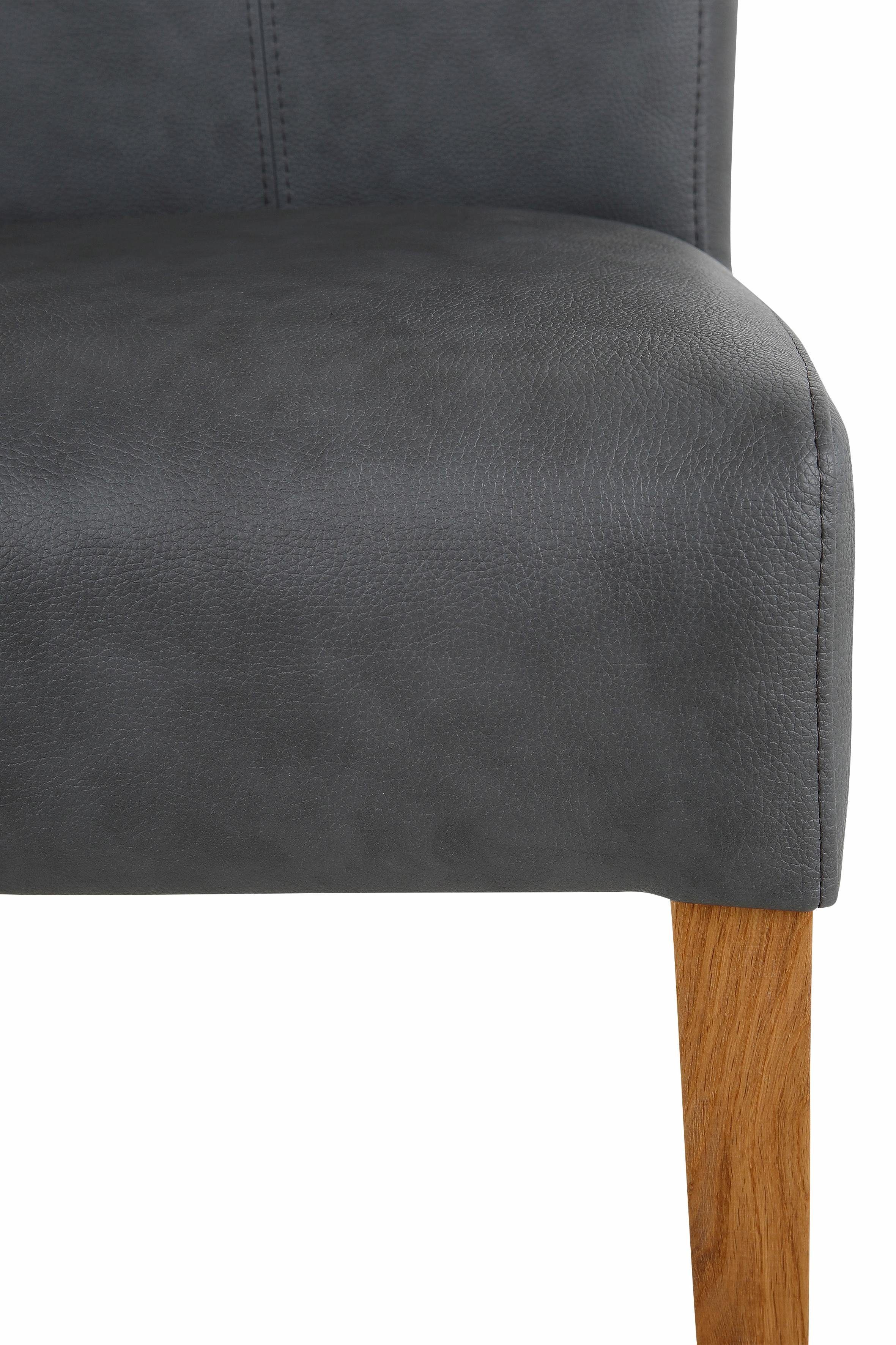 Home affaire Eetkamerstoel Queen Polsterstoel BESTSELLER verschillende type bekleding, massief houten onderstel (set)