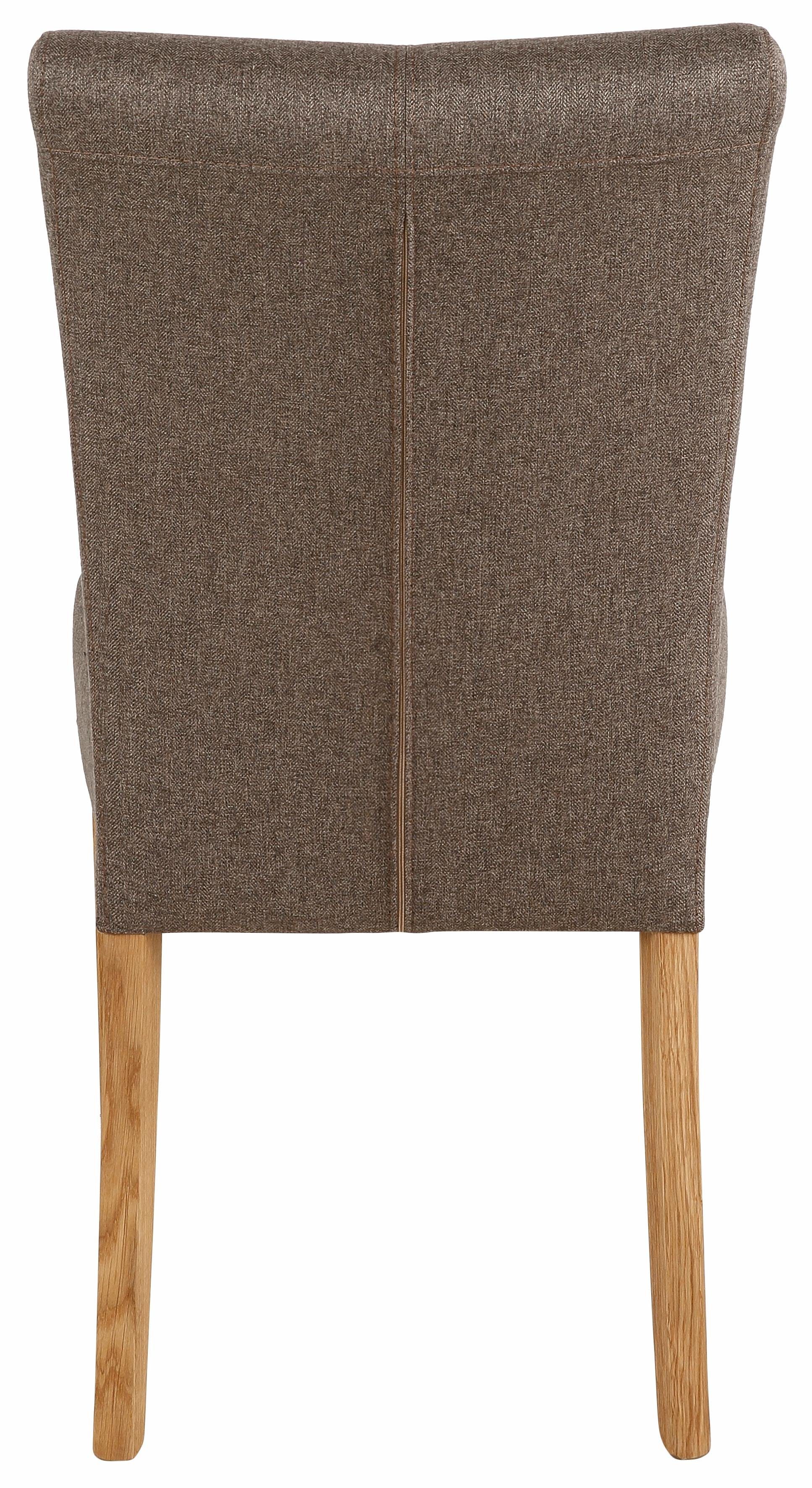 Home affaire Eetkamerstoel Queen Polsterstoel BESTSELLER verschillende type bekleding, massief houten onderstel (set)
