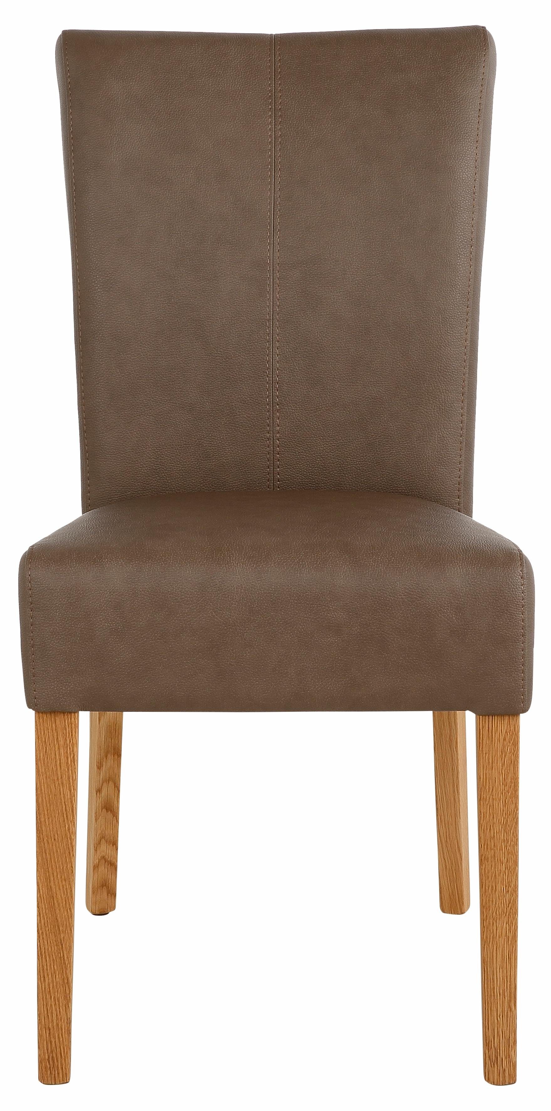Home affaire Eetkamerstoel Queen Polsterstoel BESTSELLER verschillende type bekleding, massief houten onderstel (set)