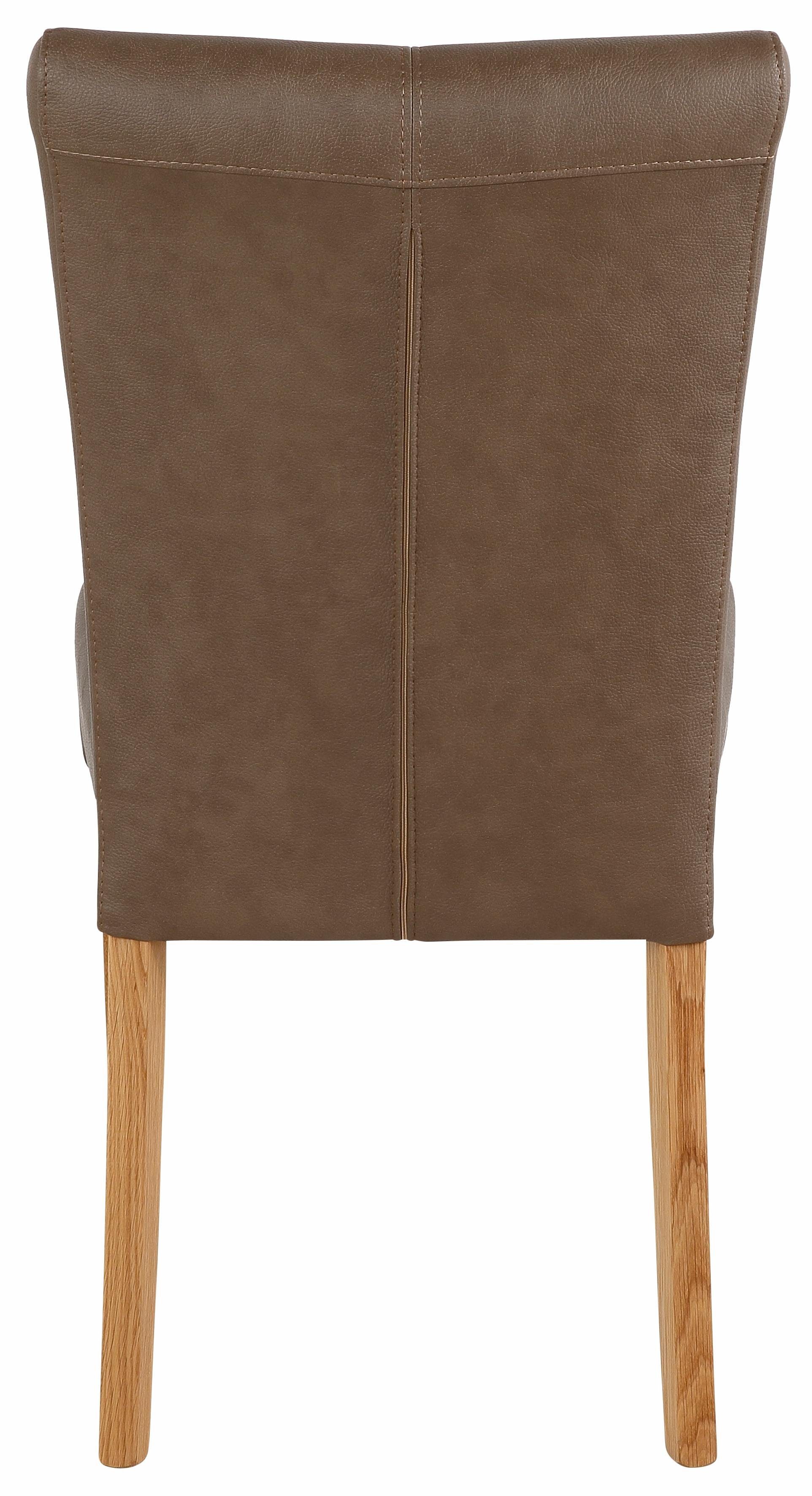 Home affaire Eetkamerstoel Queen Polsterstoel BESTSELLER verschillende type bekleding, massief houten onderstel (set)