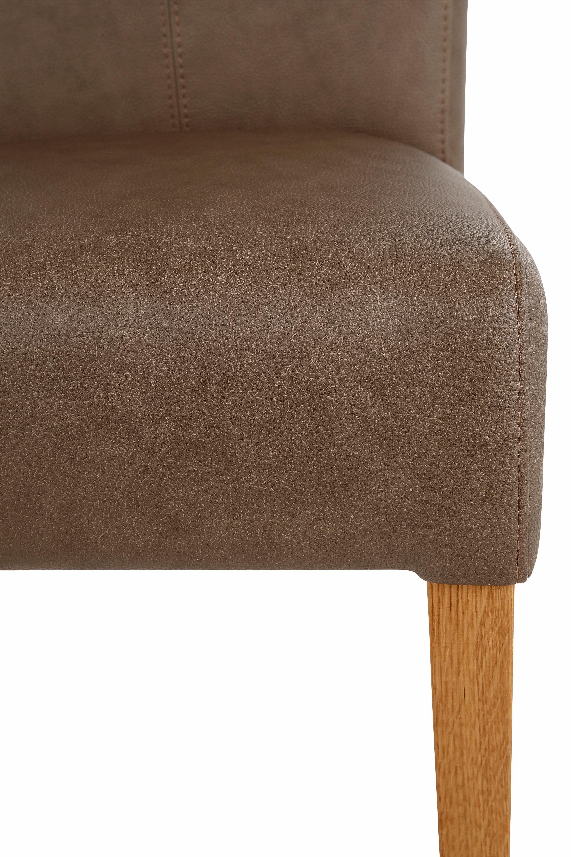 Home affaire Eetkamerstoel Queen Polsterstoel BESTSELLER verschillende type bekleding, massief houten onderstel (set)