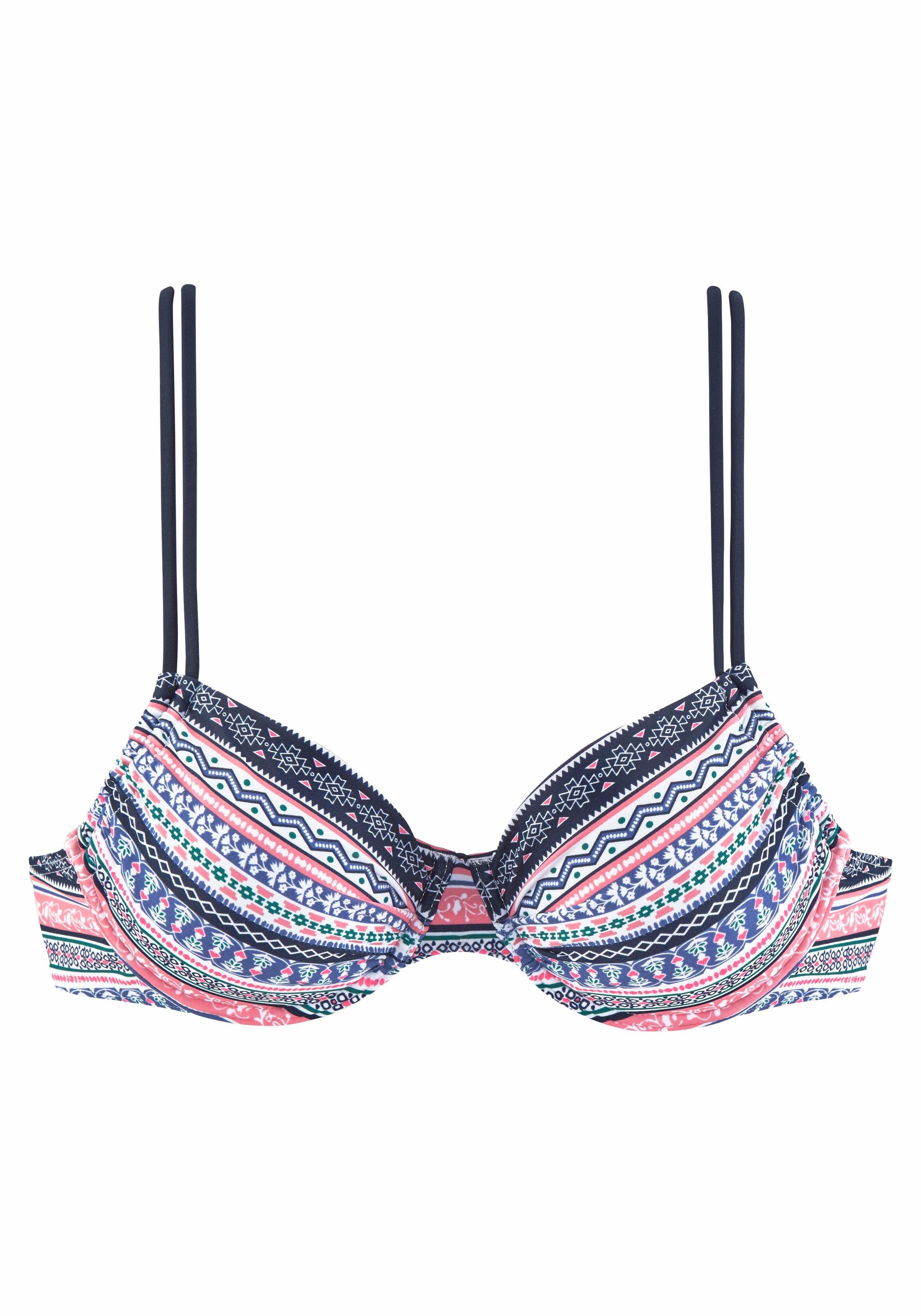 s.Oliver RED LABEL Beachwear Bikinitop met beugels Barcelona met moderne etnoprint