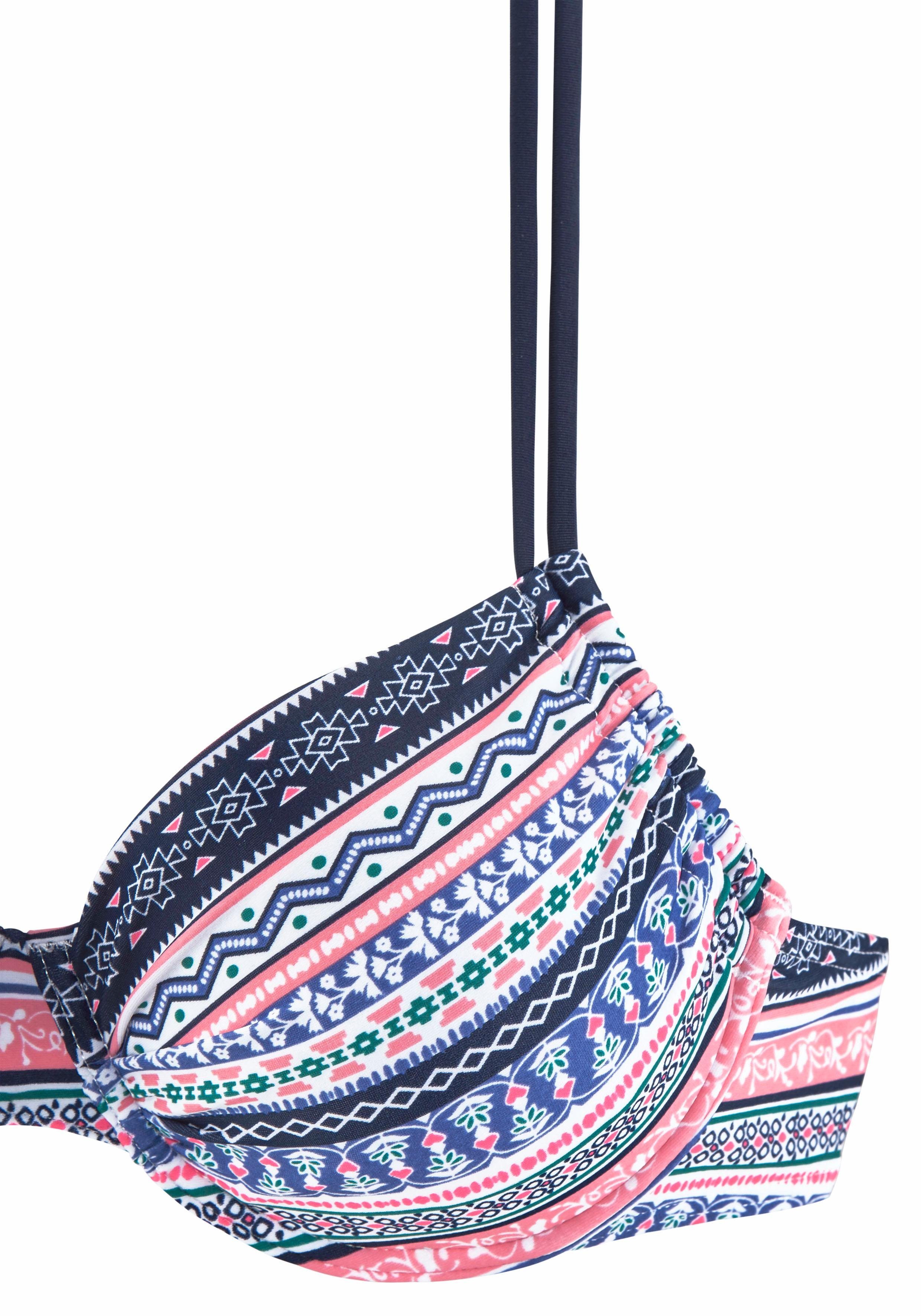 s.Oliver RED LABEL Beachwear Bikinitop met beugels Barcelona met moderne etnoprint