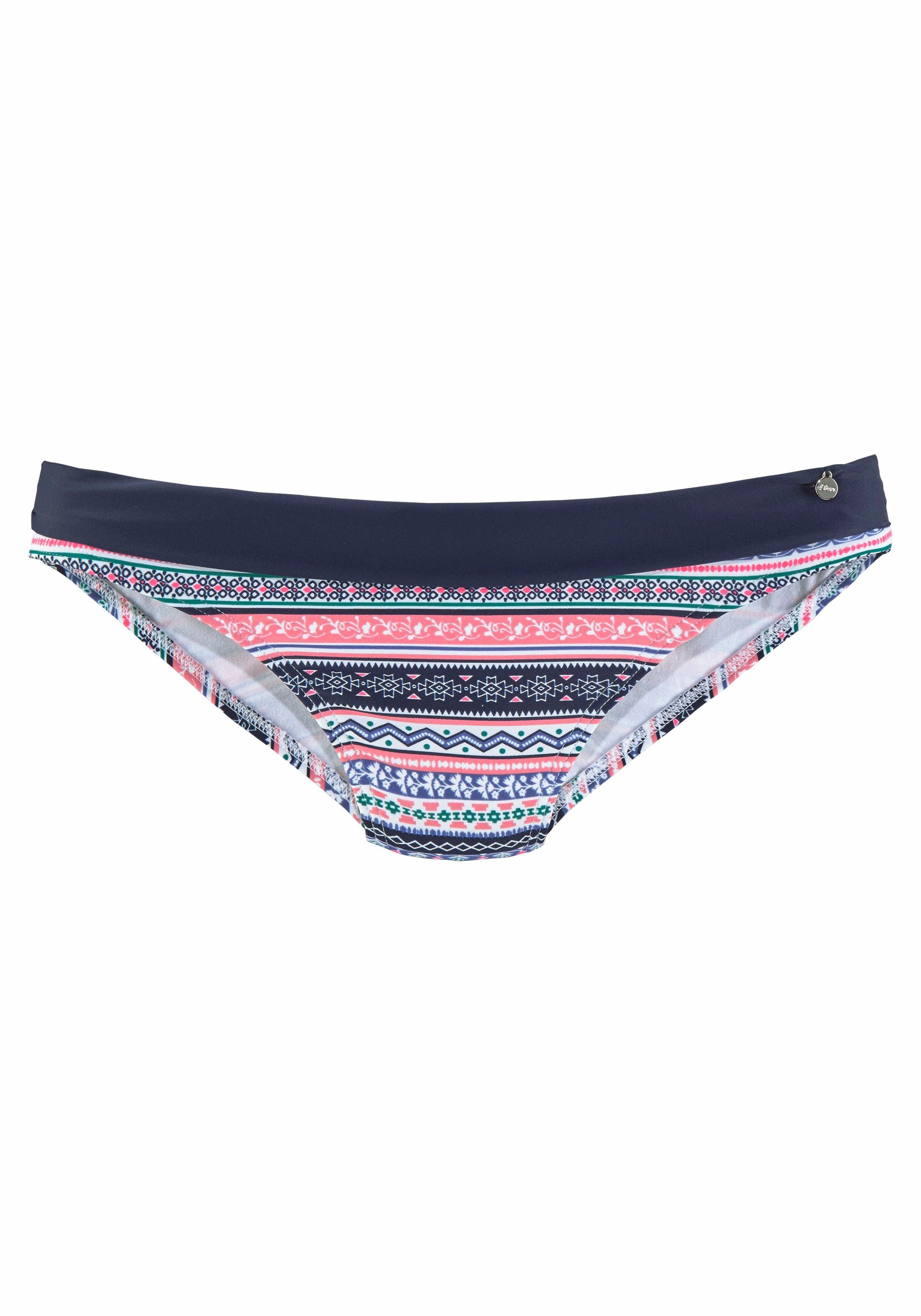 s.Oliver RED LABEL Beachwear Bikinibroekje Barcelona met omslagband in contrastkleur