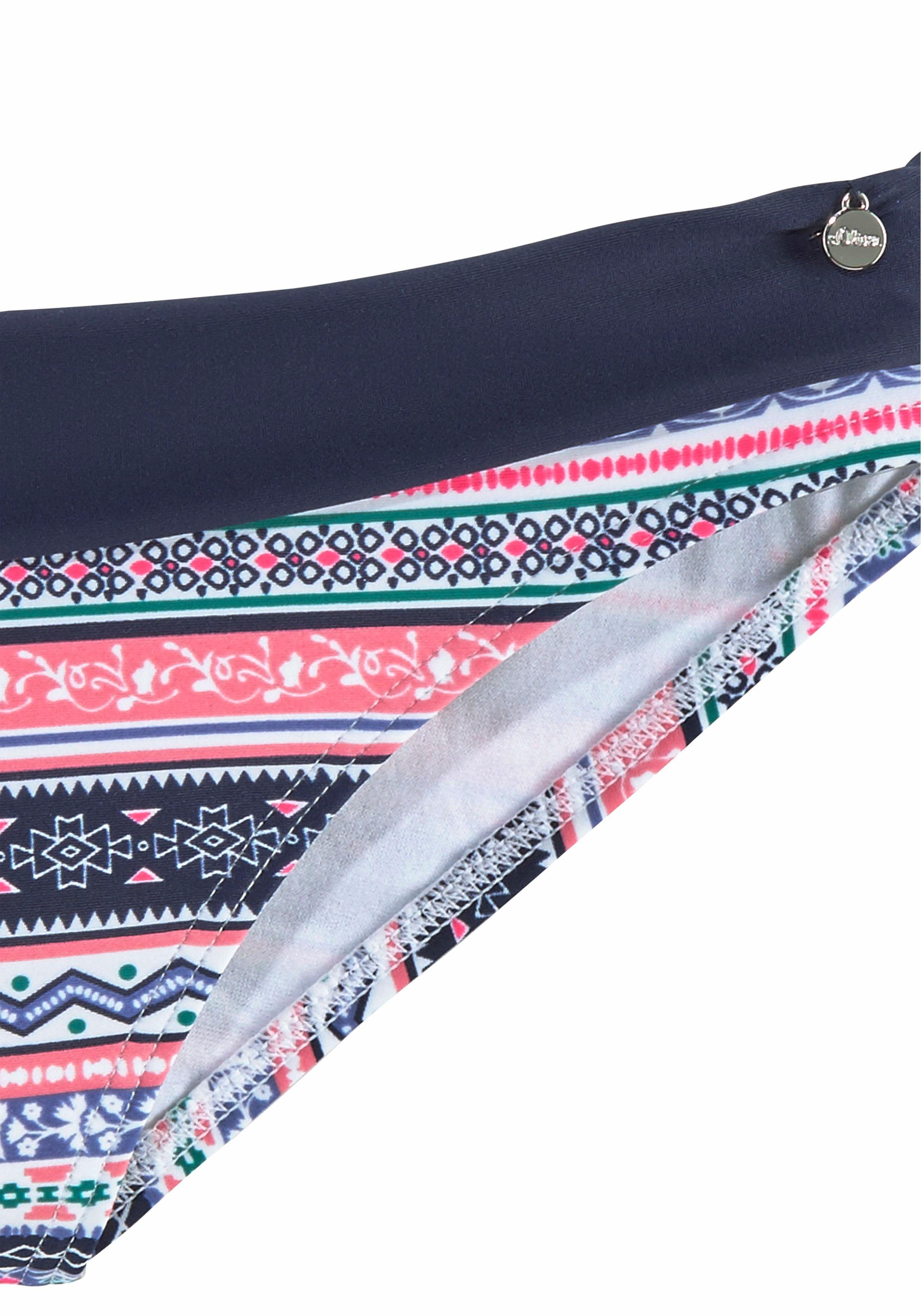 s.Oliver RED LABEL Beachwear Bikinibroekje Barcelona met omslagband in contrastkleur