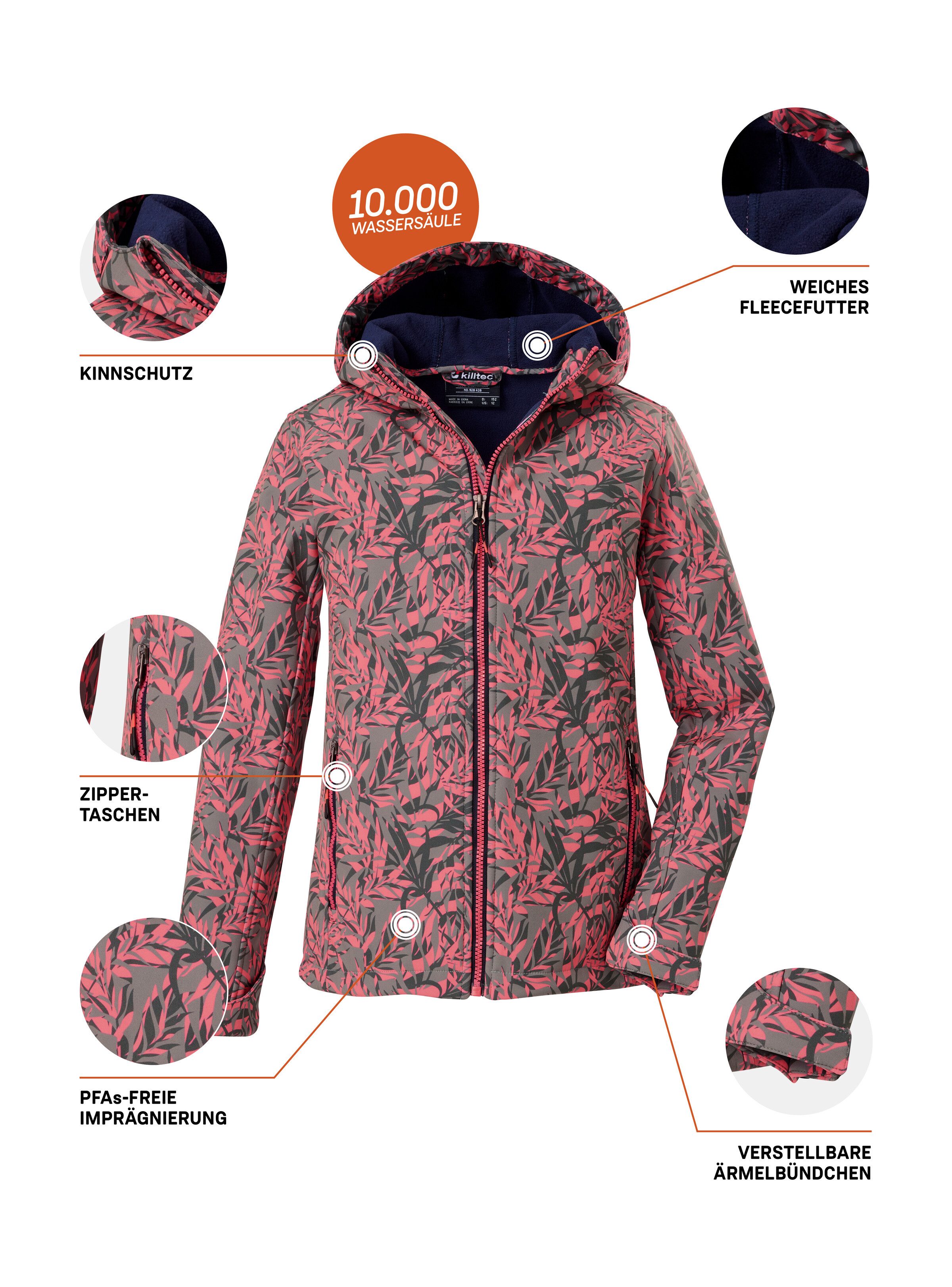 Killtec Softshell-jack Meisjes Softshell-jack Print