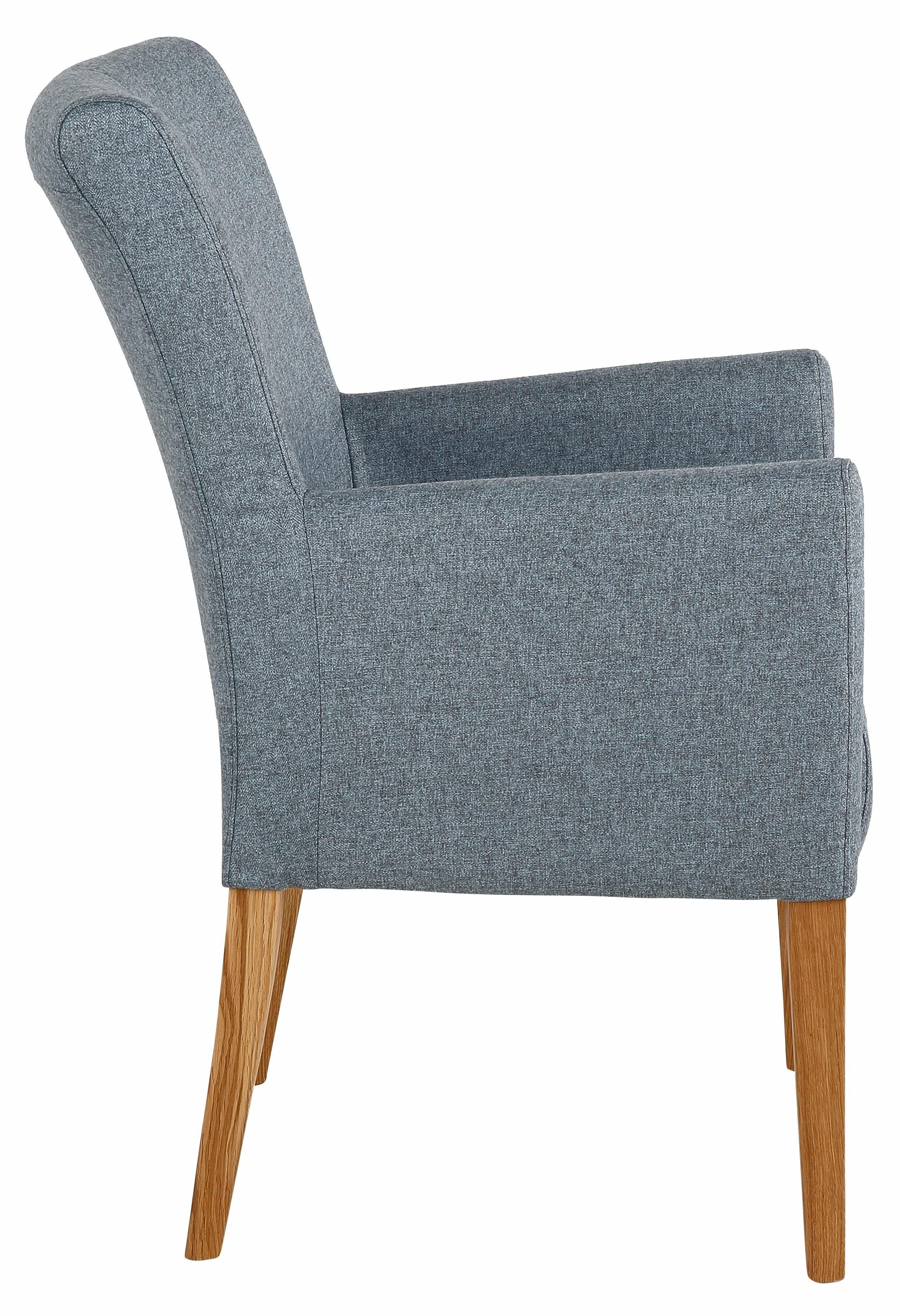 Home affaire Stoel met armleuningen King BESTSELLER! Eetkamerstoel met comfortabele bekleding, eetkamerstoel met armleuningen