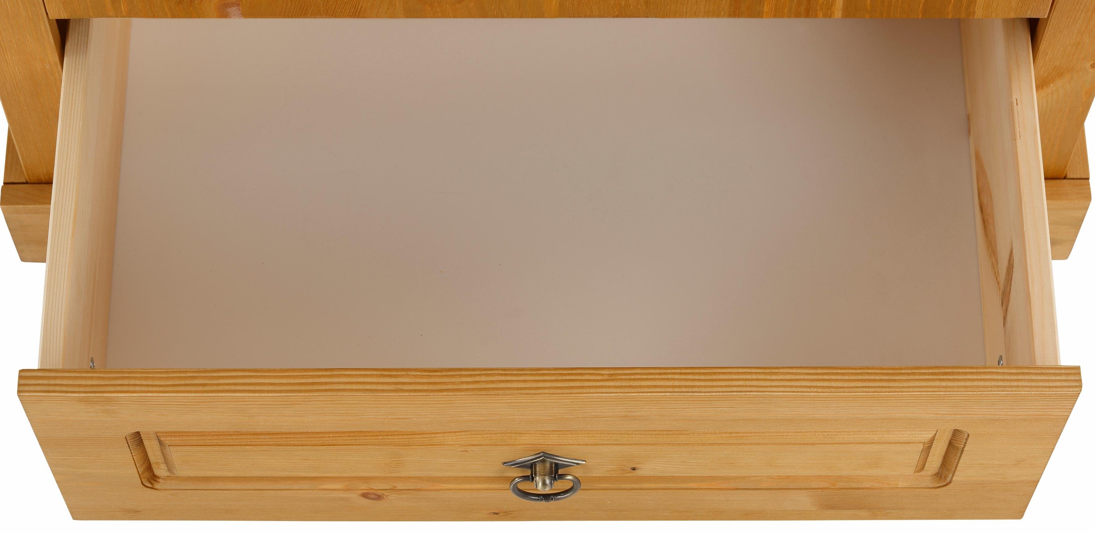 Home affaire Nachtkastje Graz van massief grenen, met luxueuze details, breedte: 55 cm
