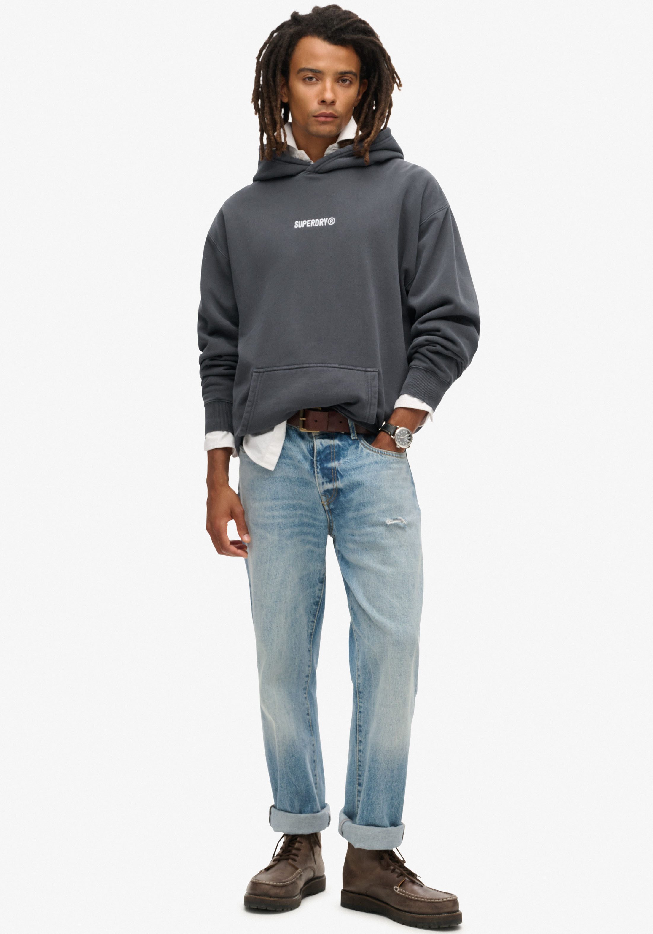 Superdry Hoodie MICRO LOGO GRAPHIC LOOSE HOOD