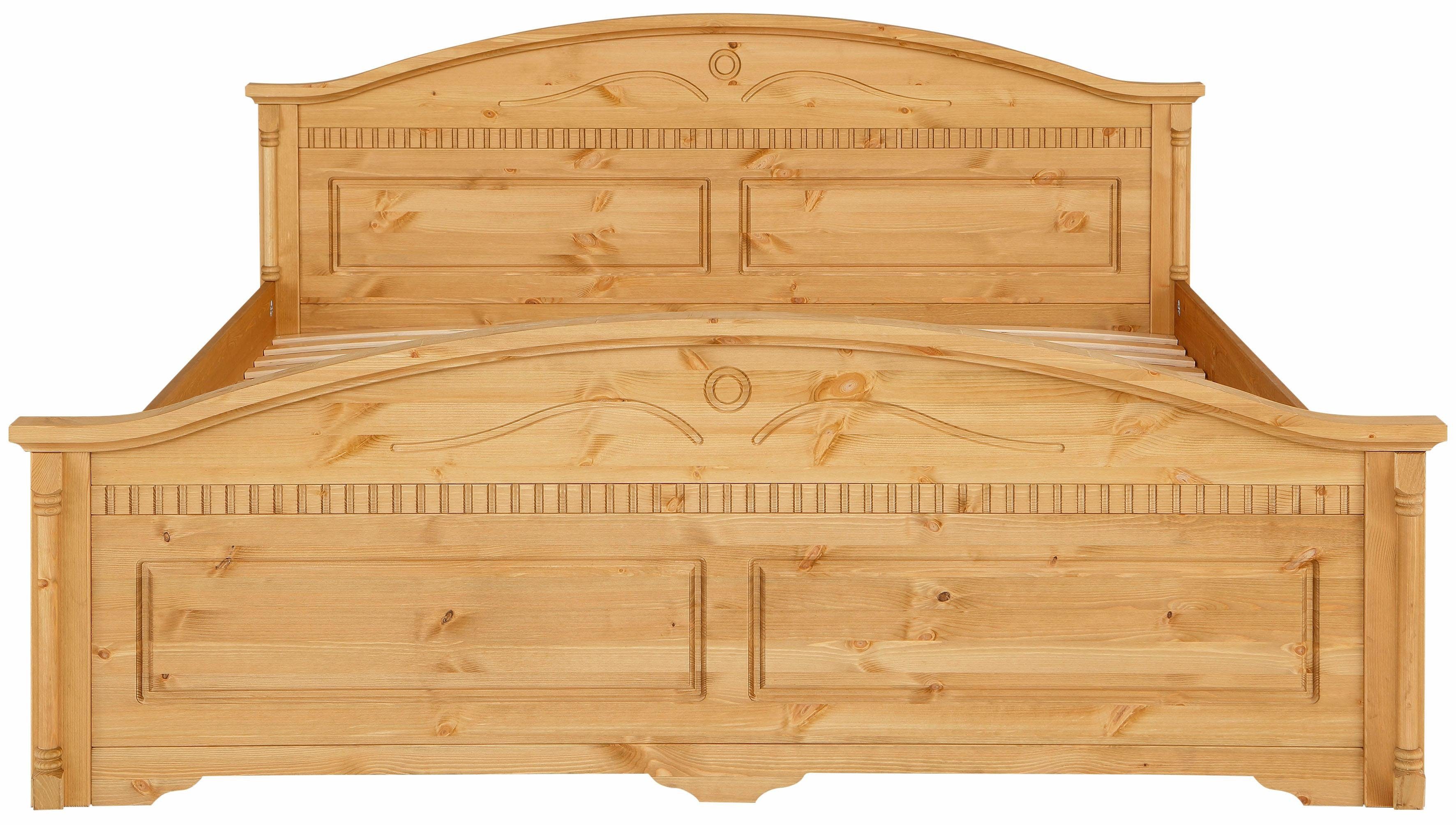 Home affaire Massief houten ledikant Graz, hoge belasting, klassieke landelijke stijl, FSC® gecertificeerd