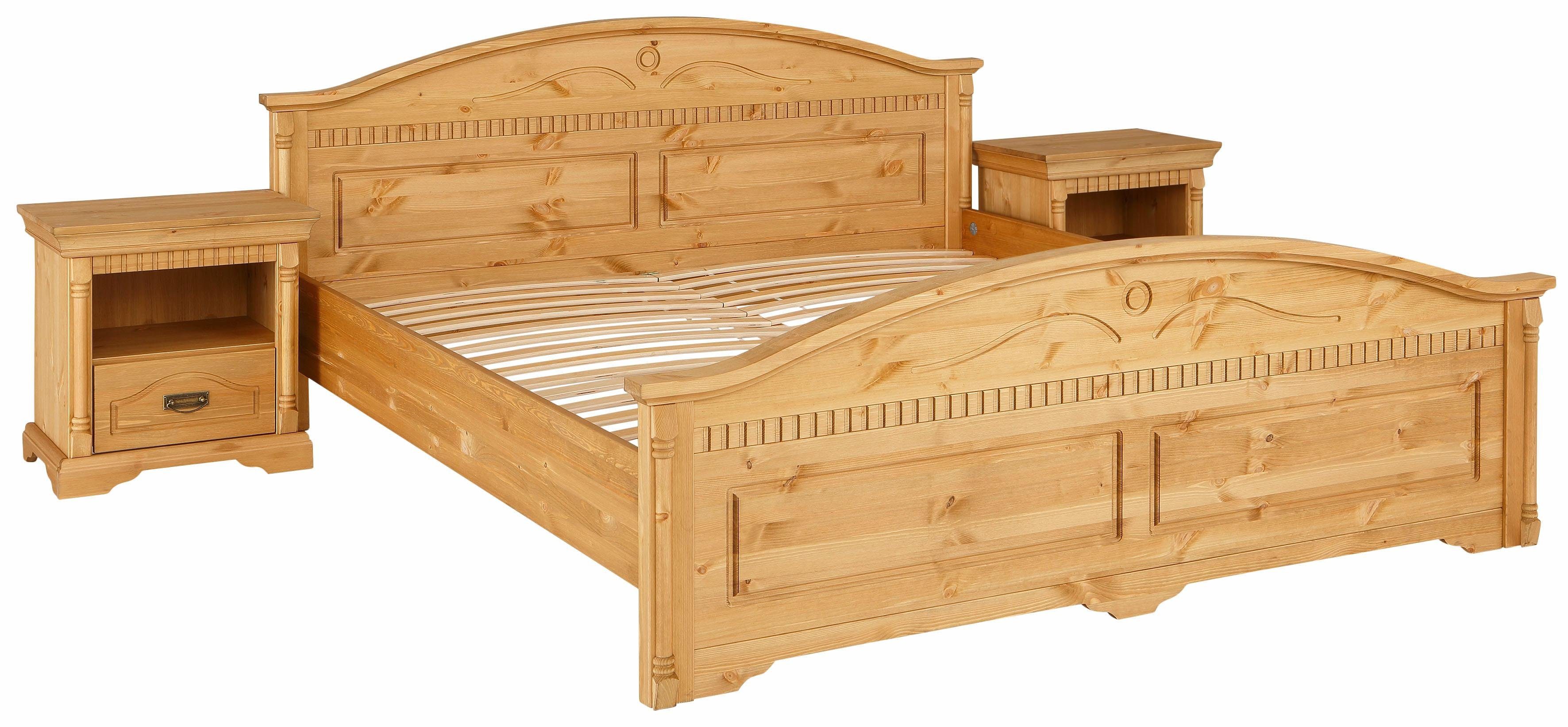 Home affaire Massief houten ledikant Graz, hoge belasting, klassieke landelijke stijl, FSC® gecertificeerd