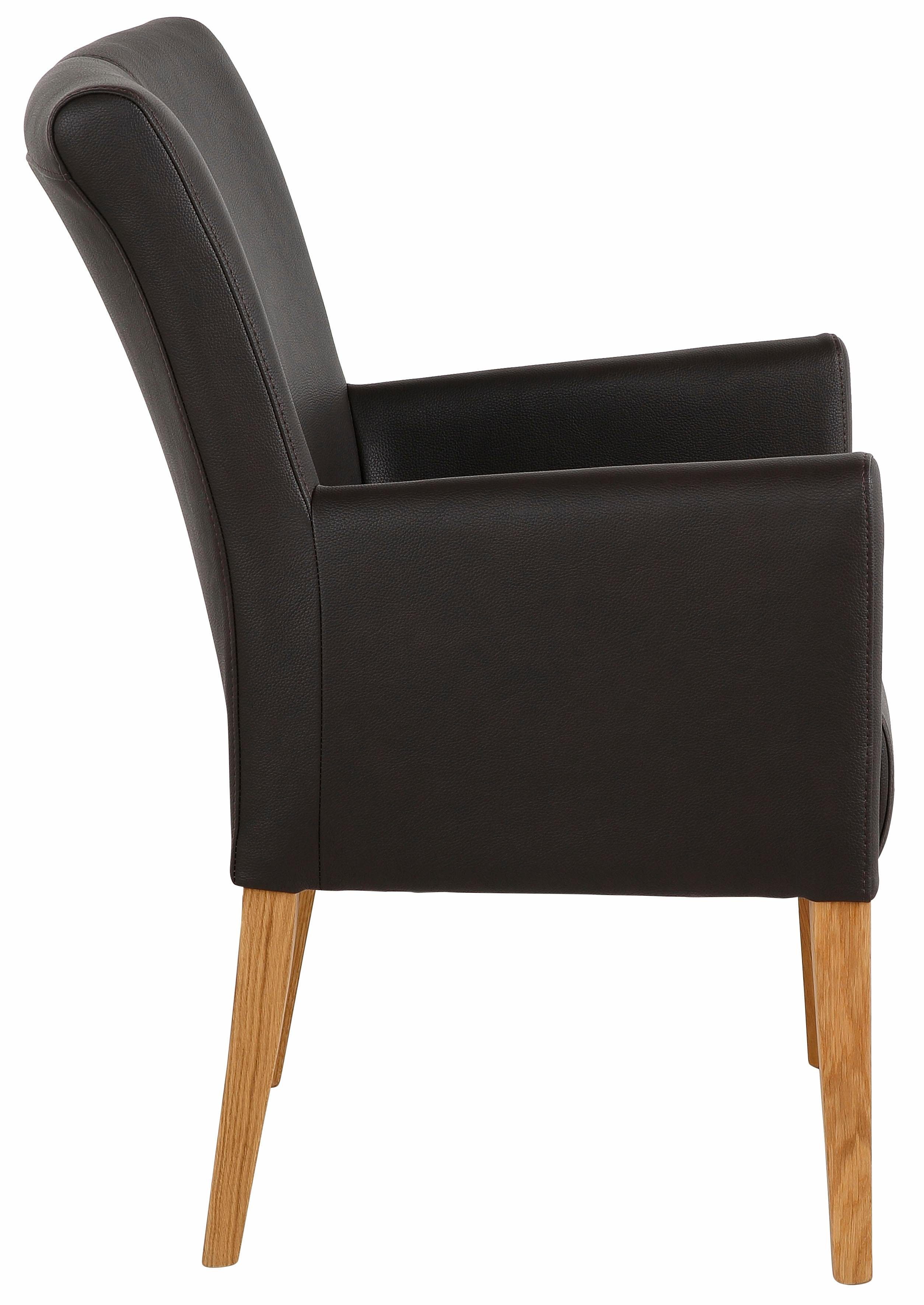 Home affaire Stoel met armleuningen King BESTSELLER! Eetkamerstoel met comfortabele bekleding, eetkamerstoel met armleuningen