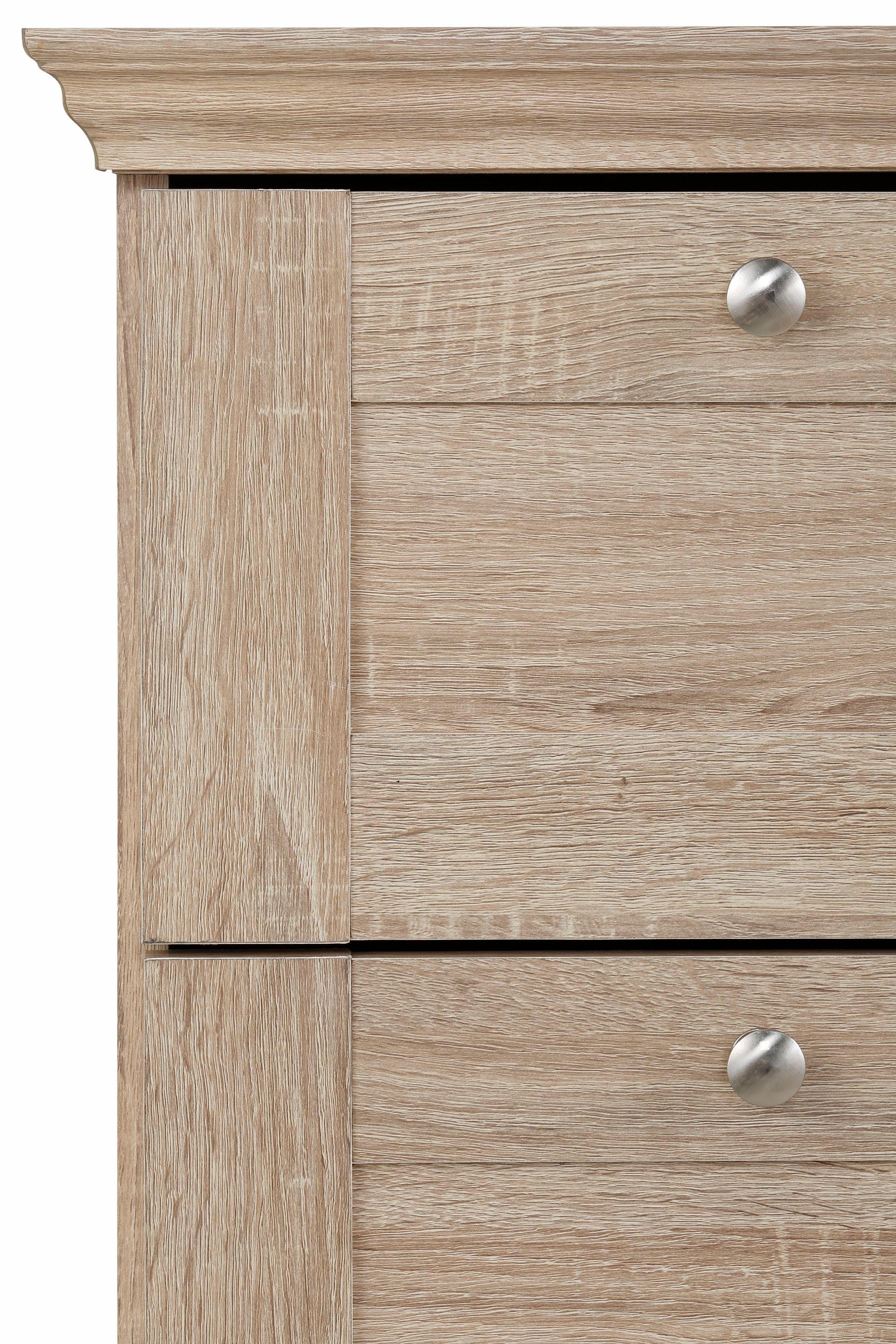 Home affaire Ladekast Binz met mooie metalen handgrepen, 3 laden, breedte 75 cm