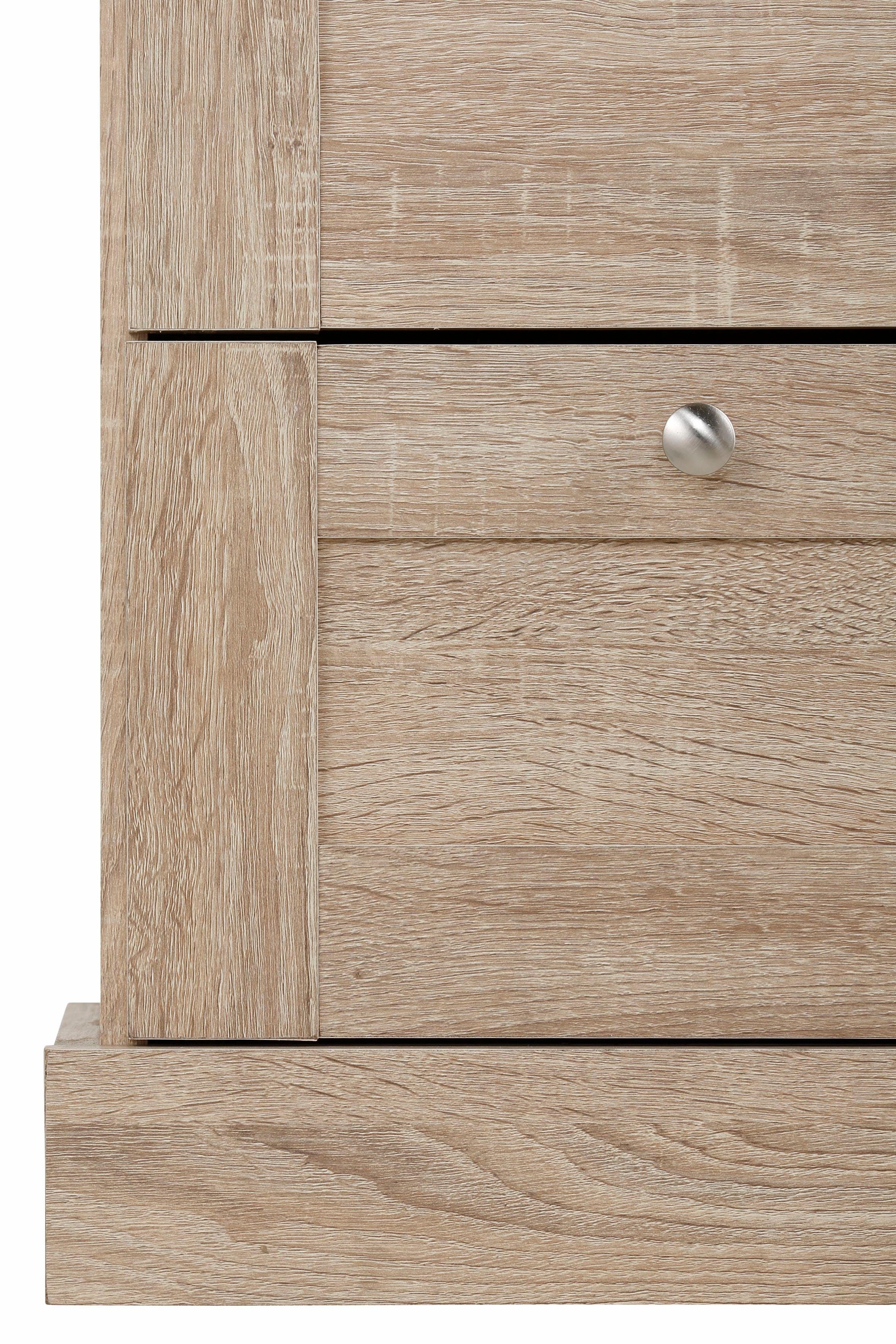 Home affaire Ladekast Binz met mooie metalen handgrepen, 3 laden, breedte 75 cm