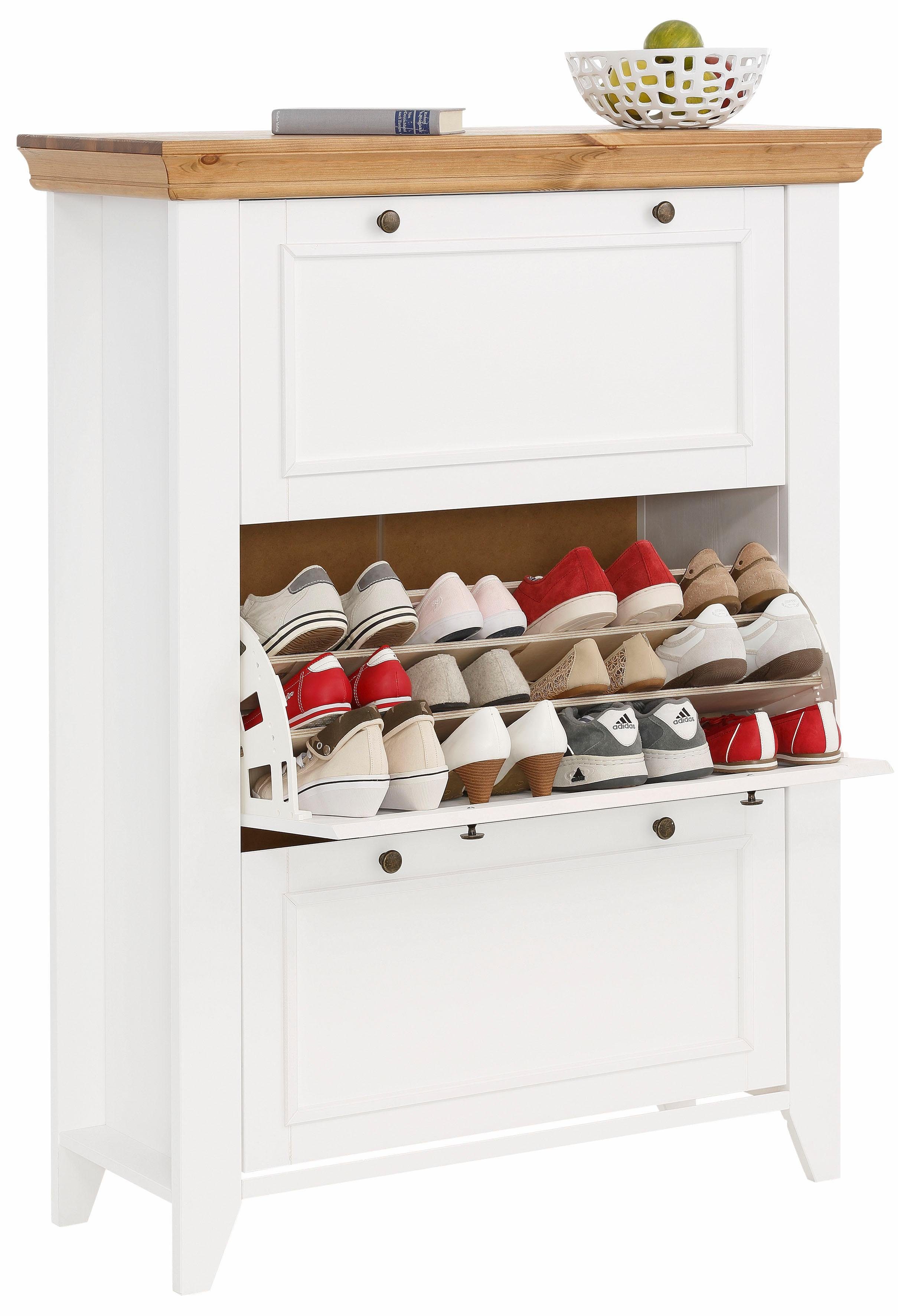Home affaire Schoenenkast Skandinavia schoenenkasten maat 100 cm x 133 cm x 38 cm wit