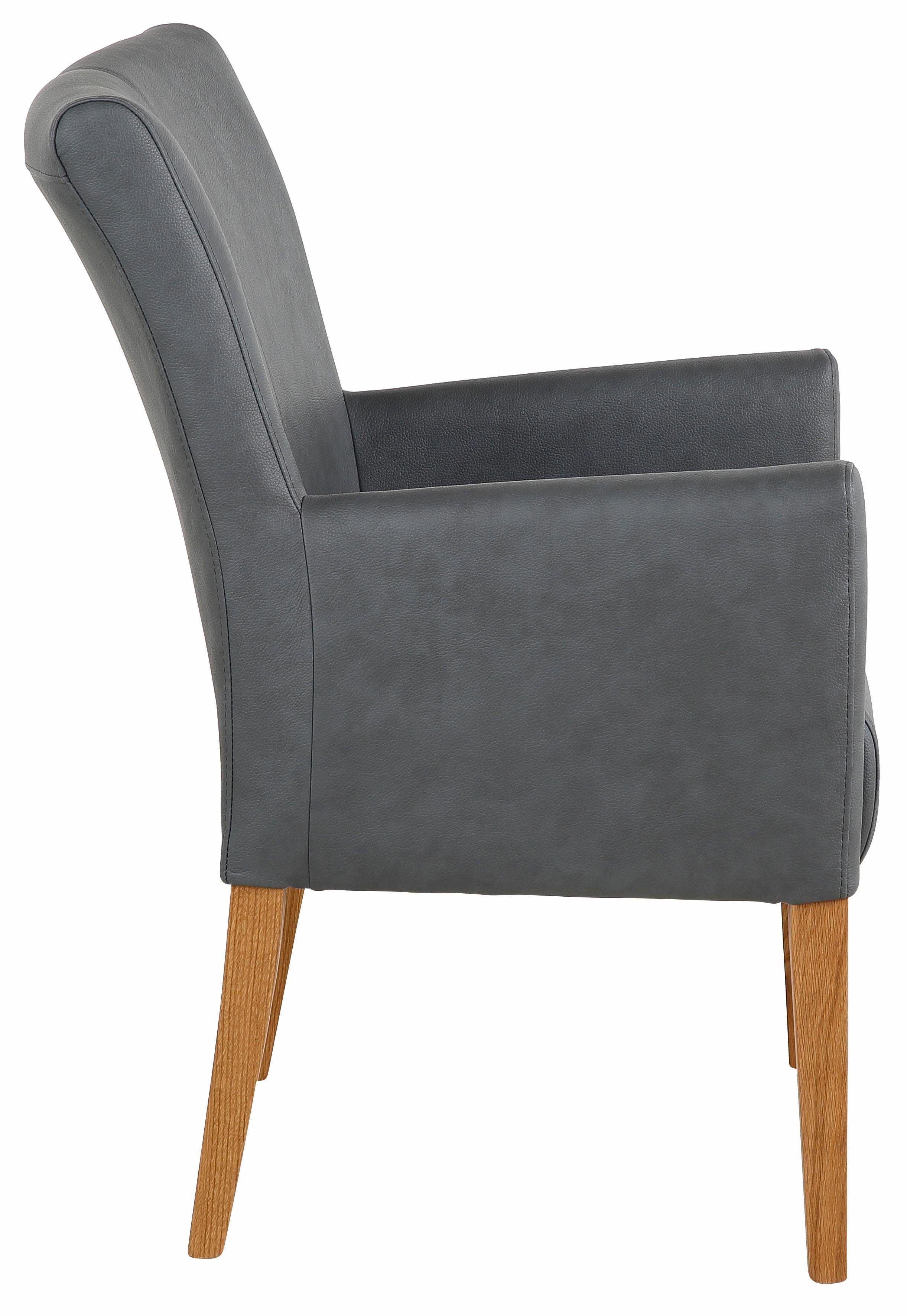 Home affaire Stoel met armleuningen King BESTSELLER! Eetkamerstoel met comfortabele bekleding, eetkamerstoel met armleuningen