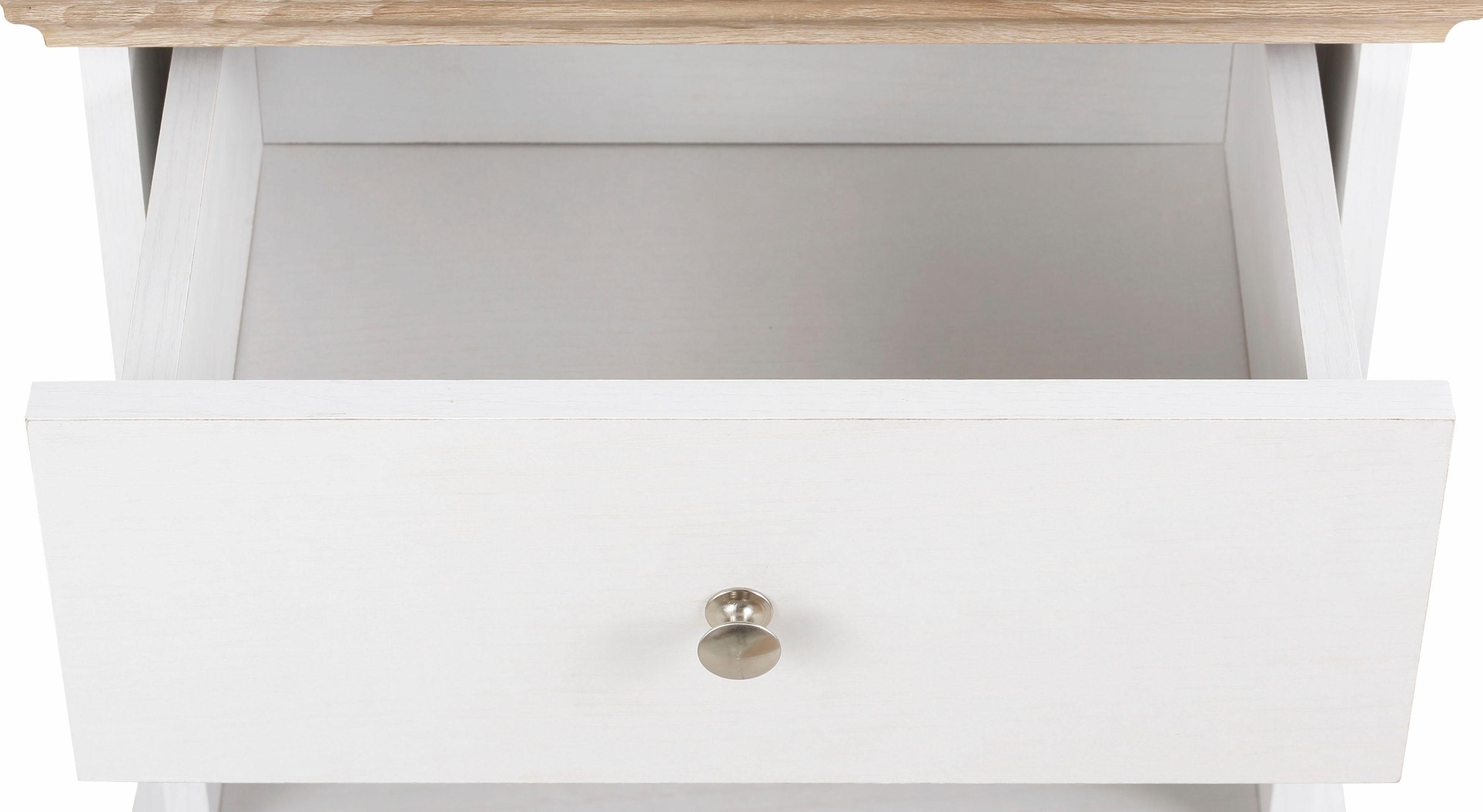 Home affaire Nachtkastje Binz met een mooie metalen knopgreep, breedte 45 cm
