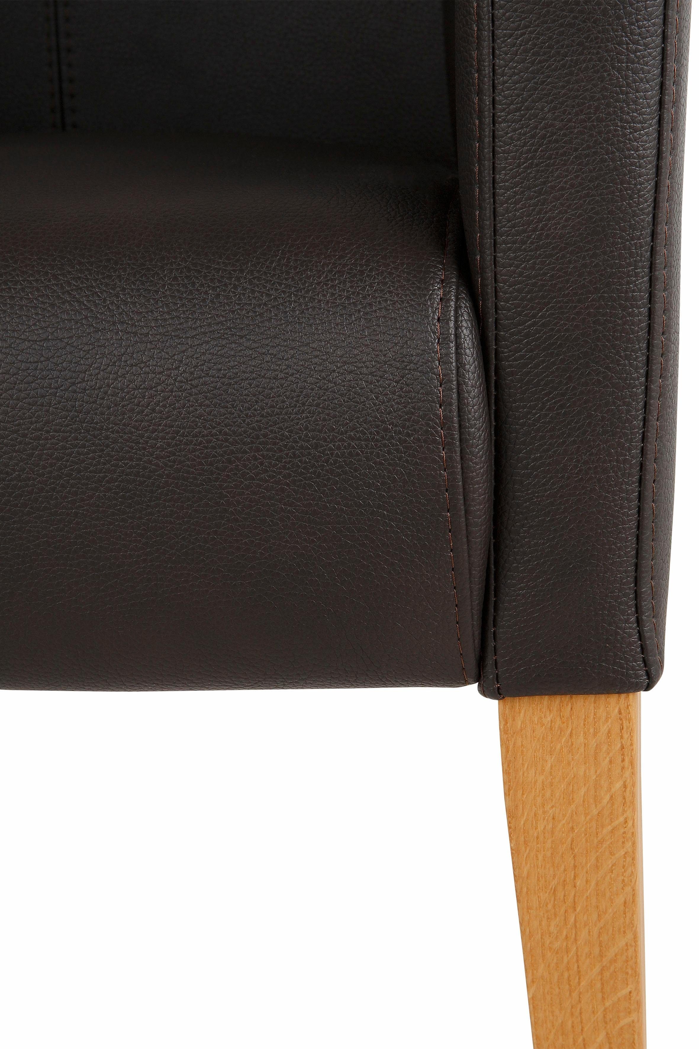Home affaire Stoel met armleuningen King BESTSELLER! Eetkamerstoel met comfortabele bekleding, eetkamerstoel met armleuningen