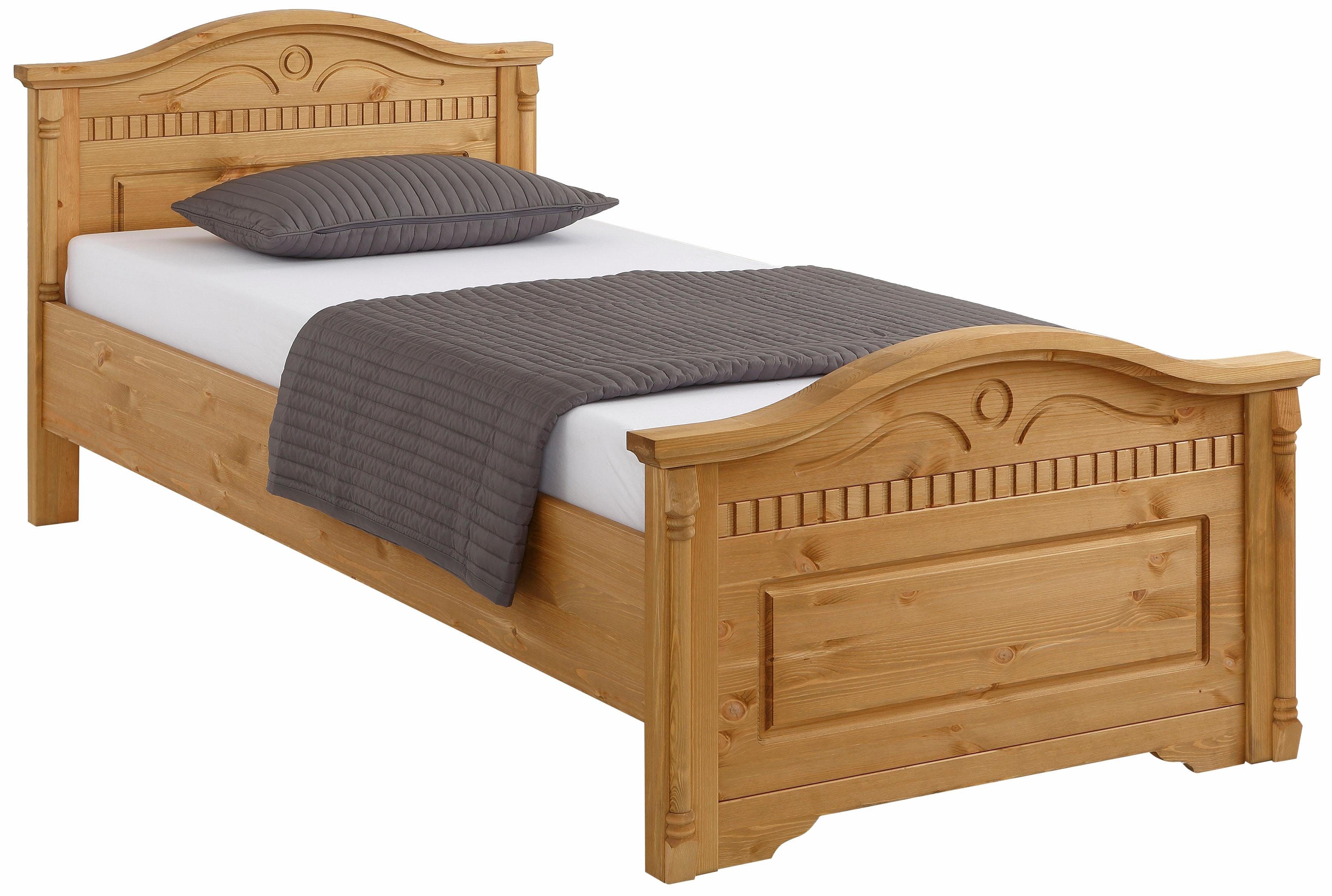 Home affaire Massief houten ledikant Graz, hoge belasting, klassieke landelijke stijl, FSC® gecertificeerd