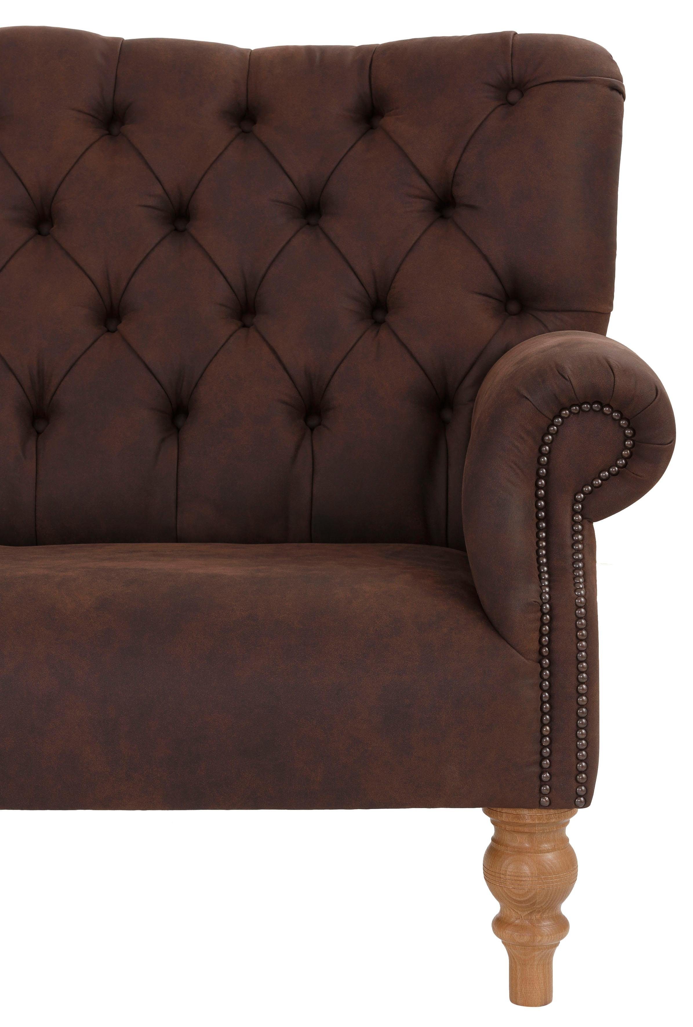 Home affaire Chesterfield-bank Lord met echte chesterfield-capitonnage en siernagels