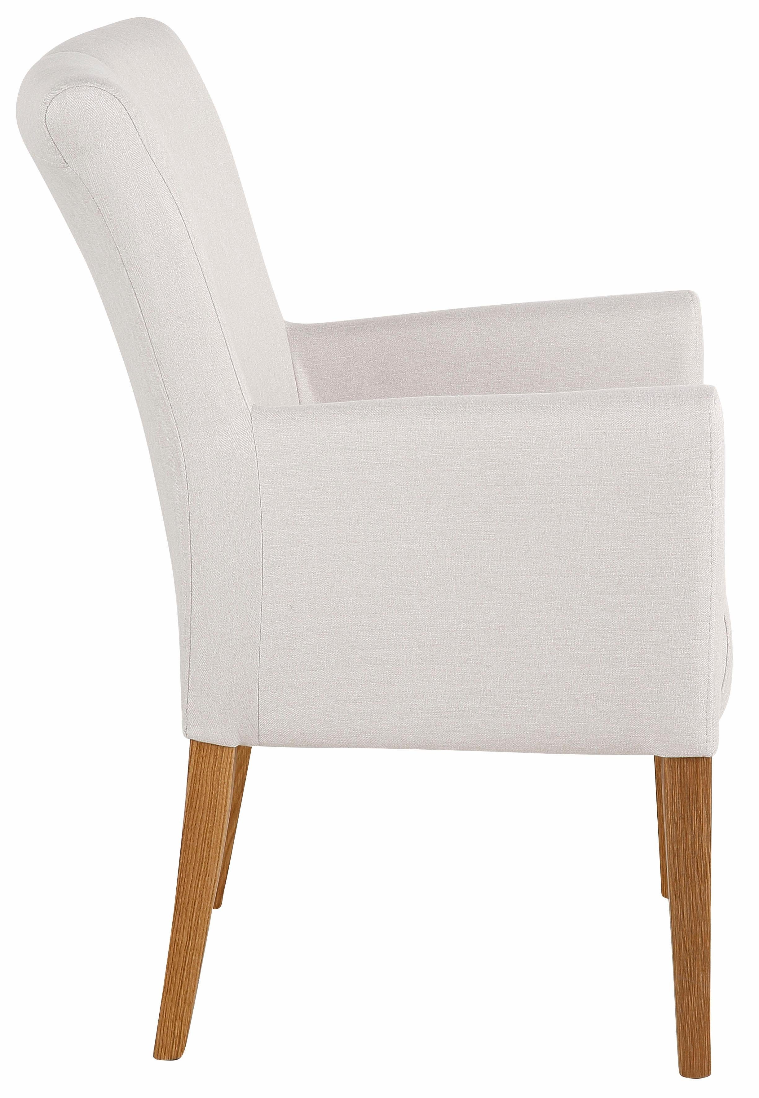 Home affaire Stoel met armleuningen King BESTSELLER! Eetkamerstoel met comfortabele bekleding, eetkamerstoel met armleuningen