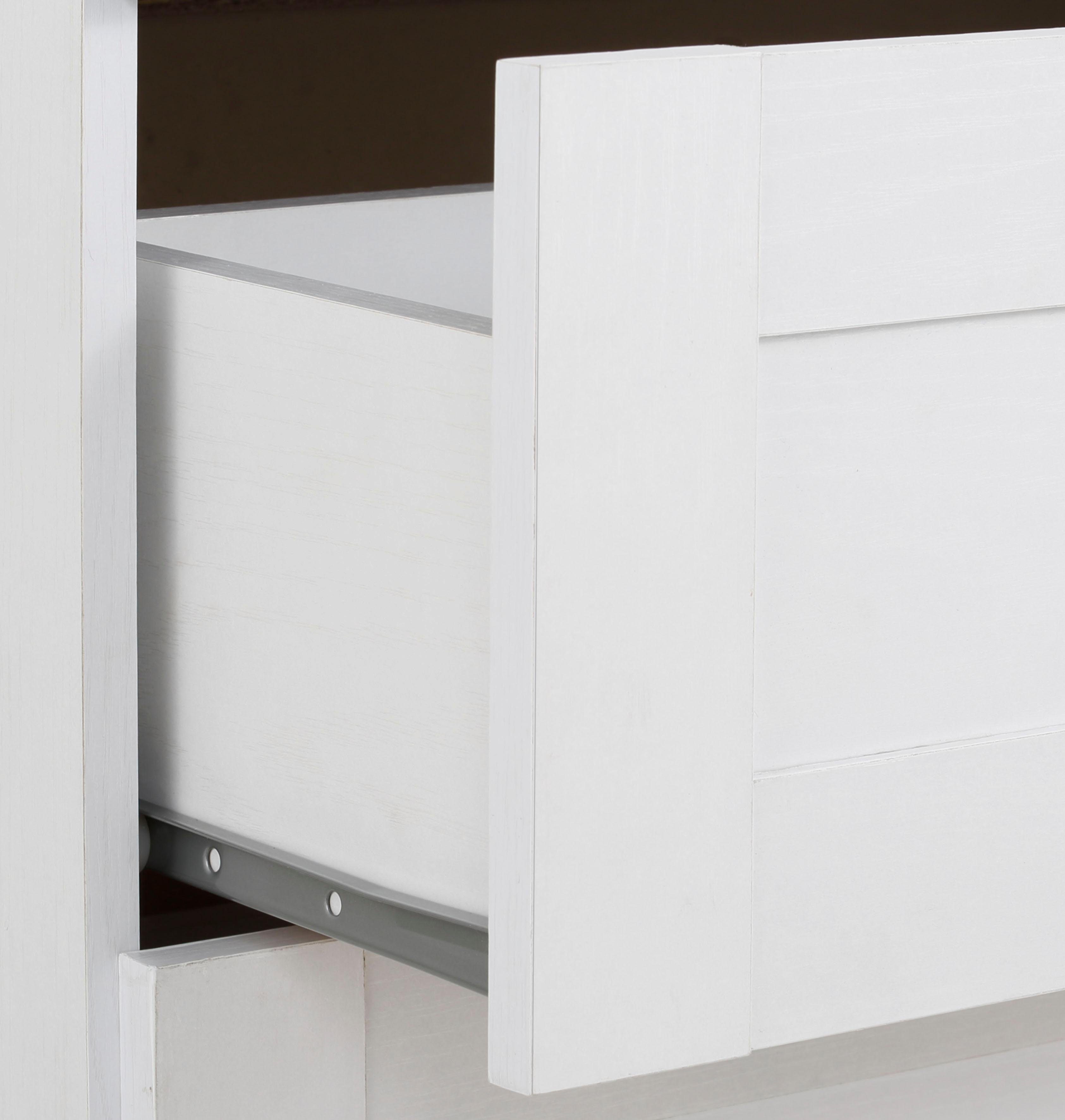 Home affaire Ladekast Binz met mooie metalen handgrepen, 3 laden, breedte 75 cm