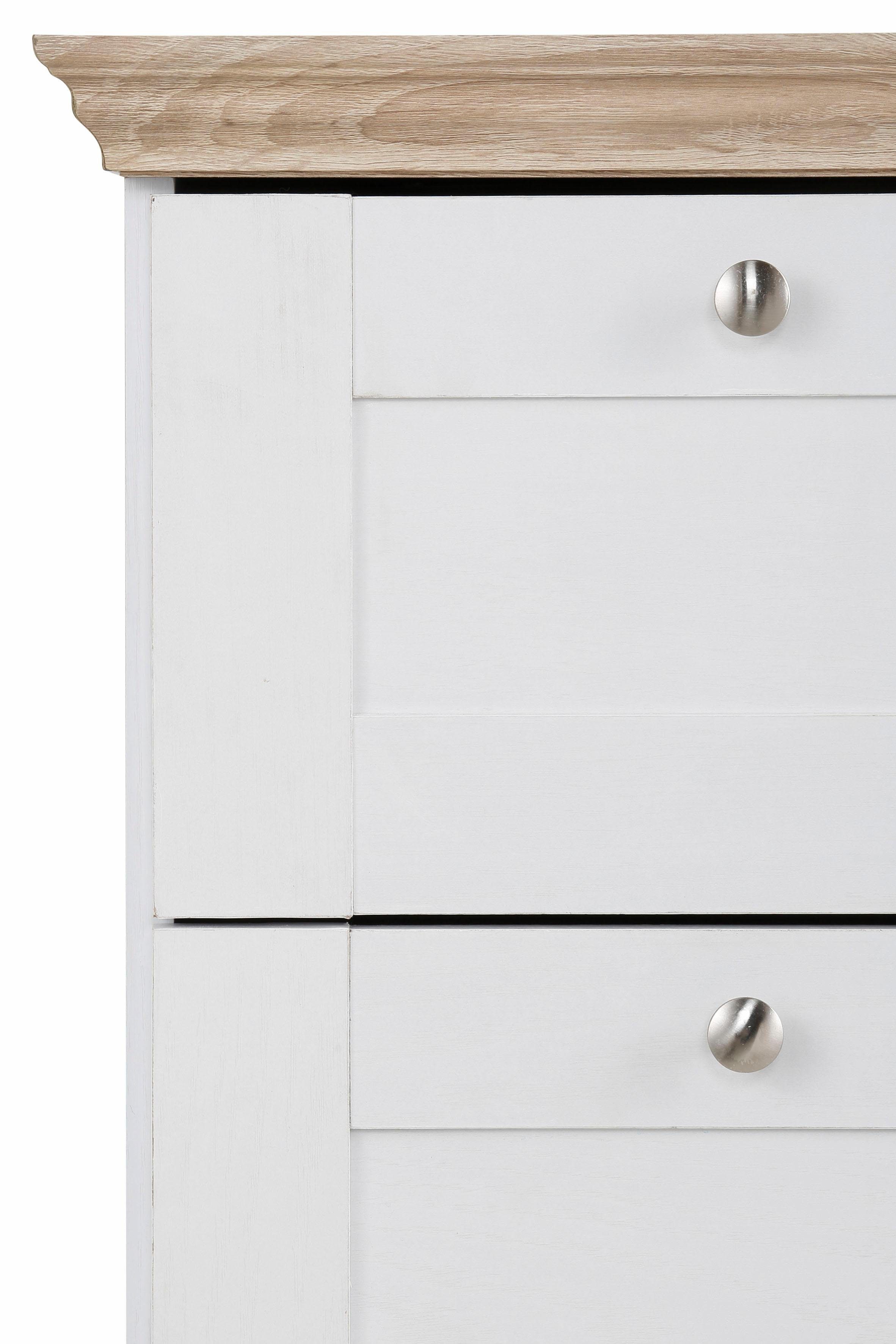 Home affaire Ladekast Binz met mooie metalen handgrepen, 3 laden, breedte 75 cm