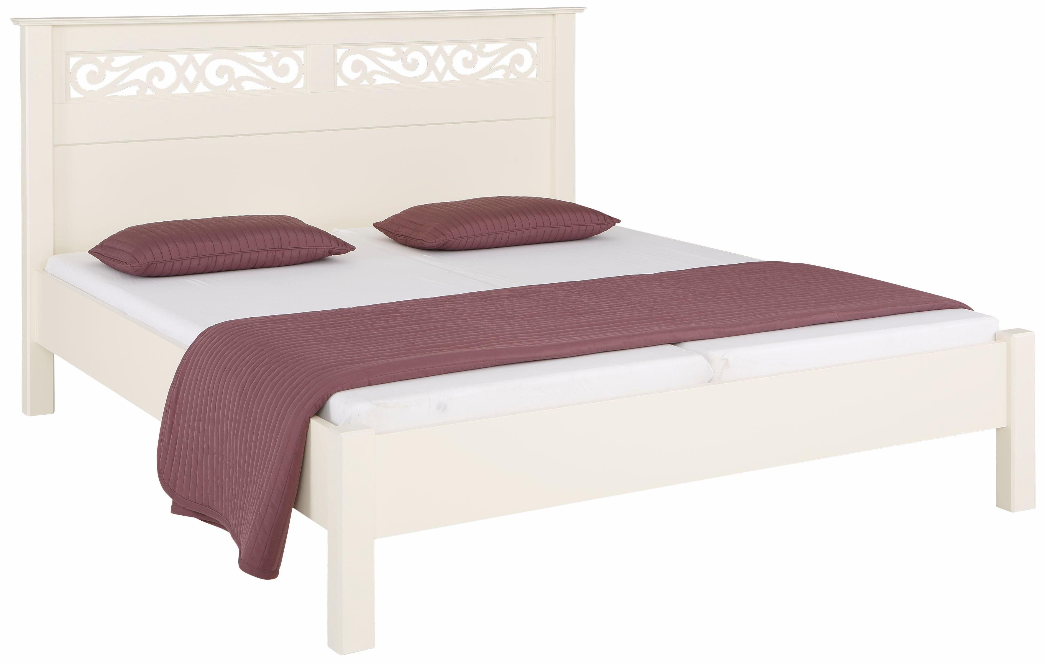 Home affaire Bed Arabeske van mooi massief beukenhout, met decoratief freeswerk in het hoofdbord
