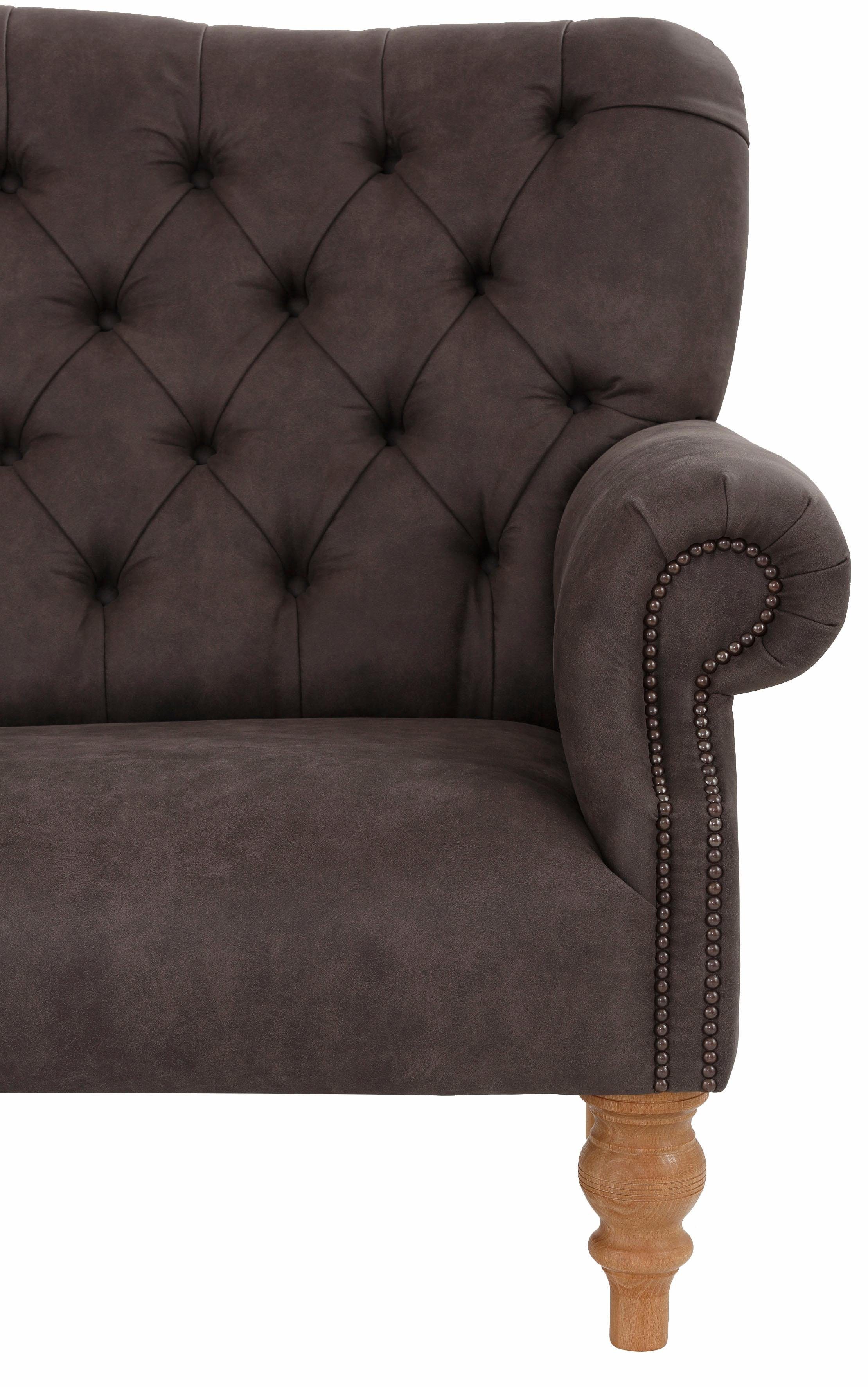 Home affaire Chesterfield-bank Lord met echte chesterfield-capitonnage en siernagels