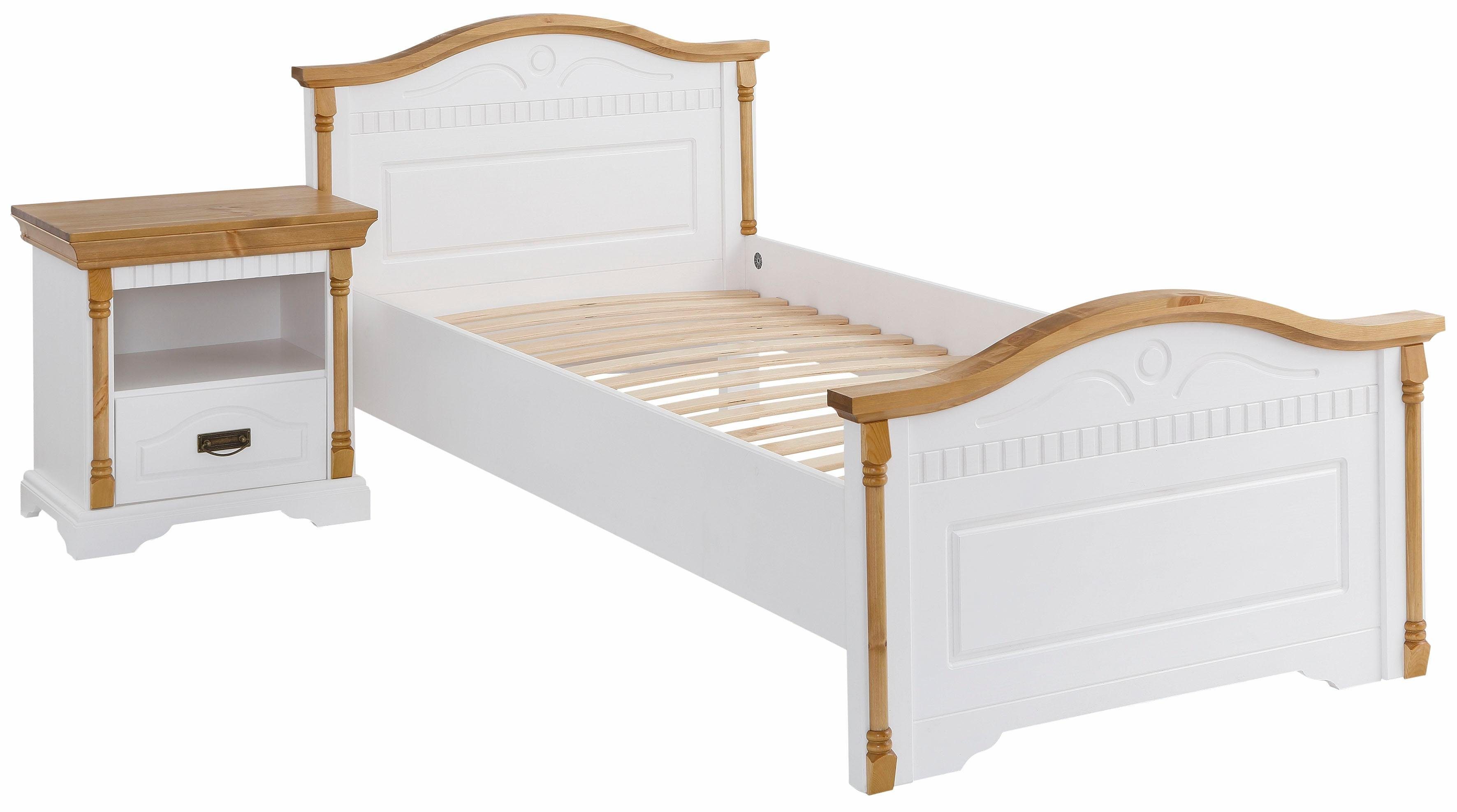 Home affaire Massief houten ledikant Graz, hoge belasting, klassieke landelijke stijl, FSC® gecertificeerd
