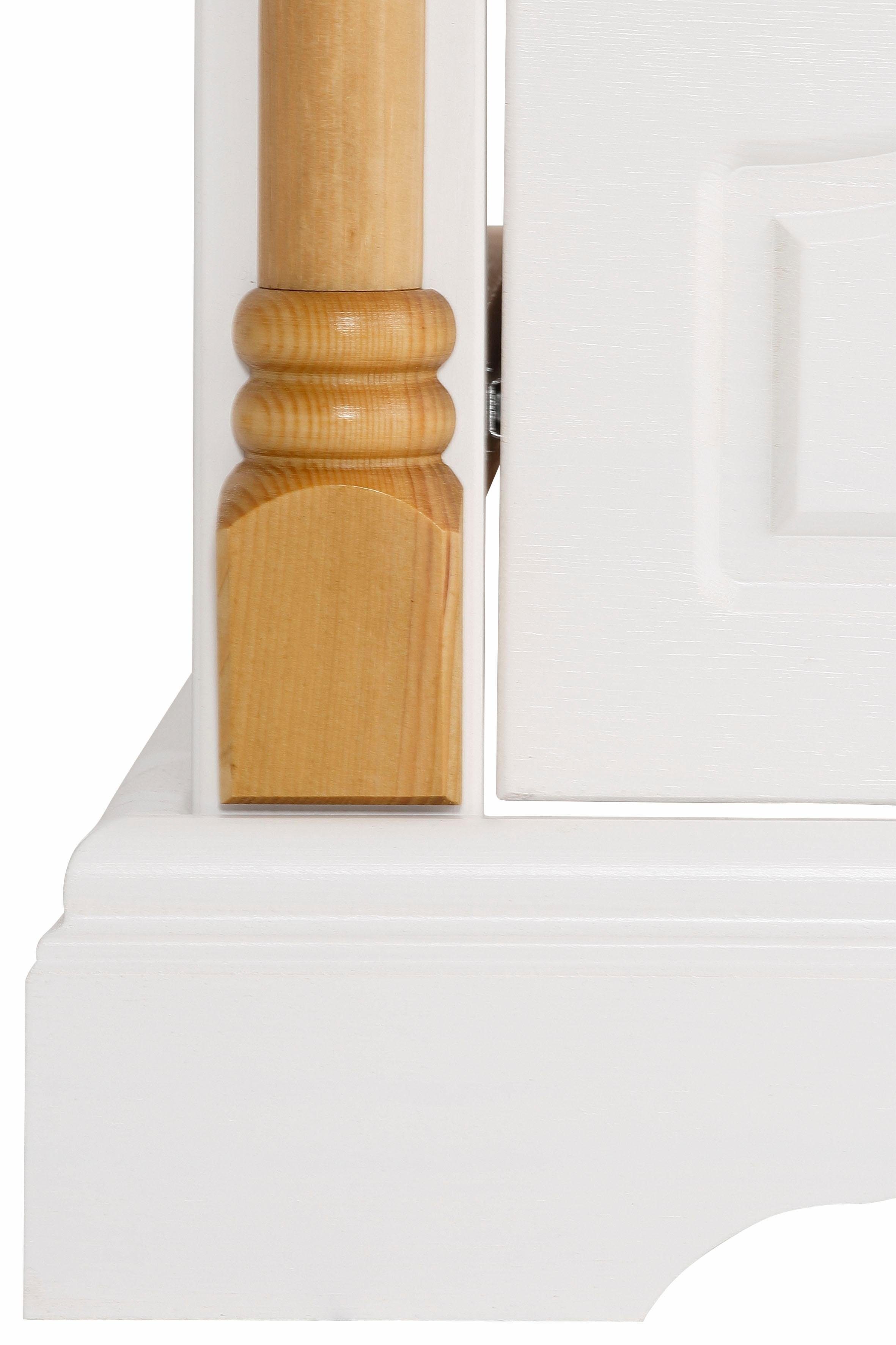 Home affaire Nachtkastje Graz van massief grenen, met luxueuze details, breedte: 55 cm