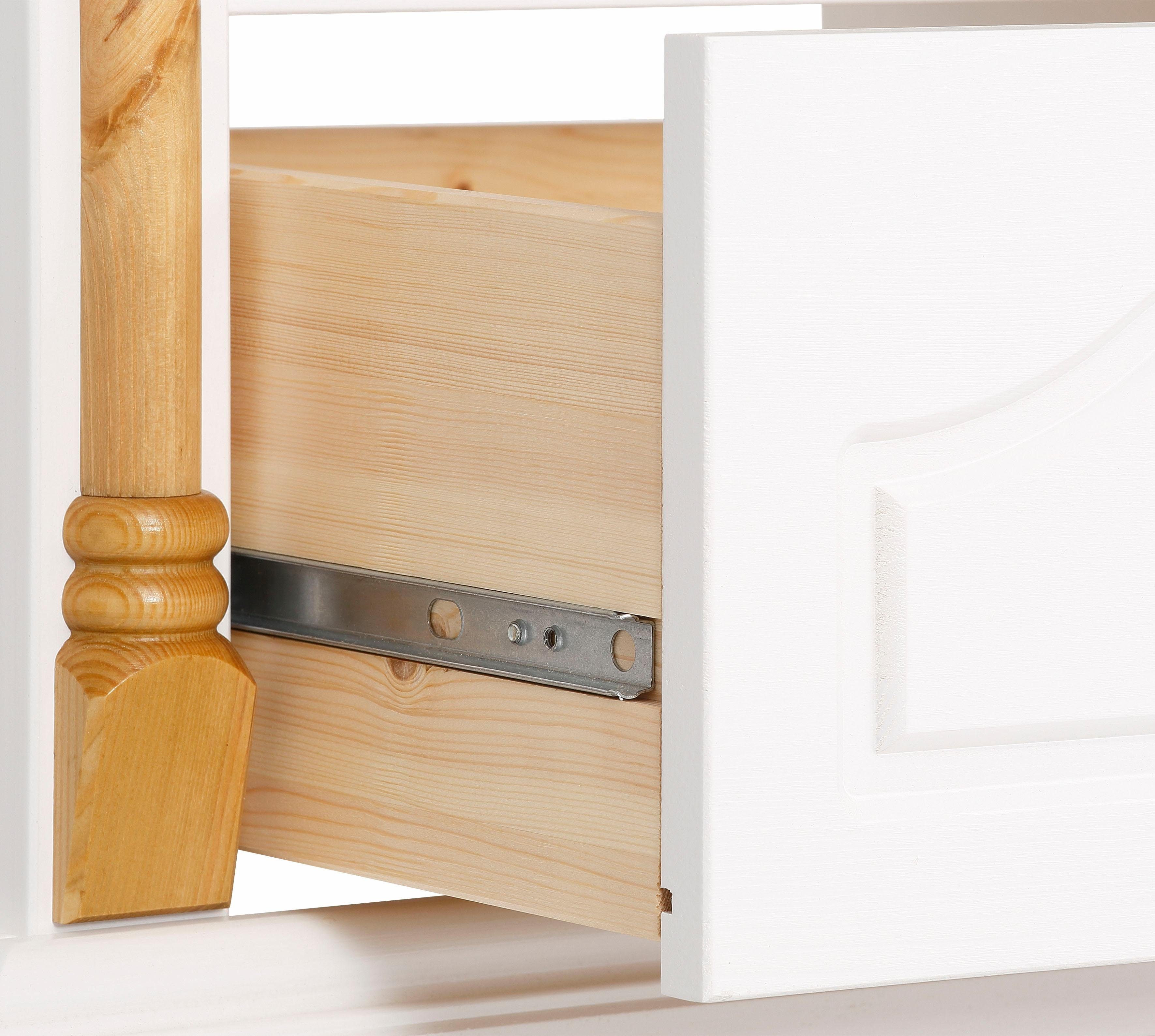 Home affaire Nachtkastje Graz van massief grenen, met luxueuze details, breedte: 55 cm