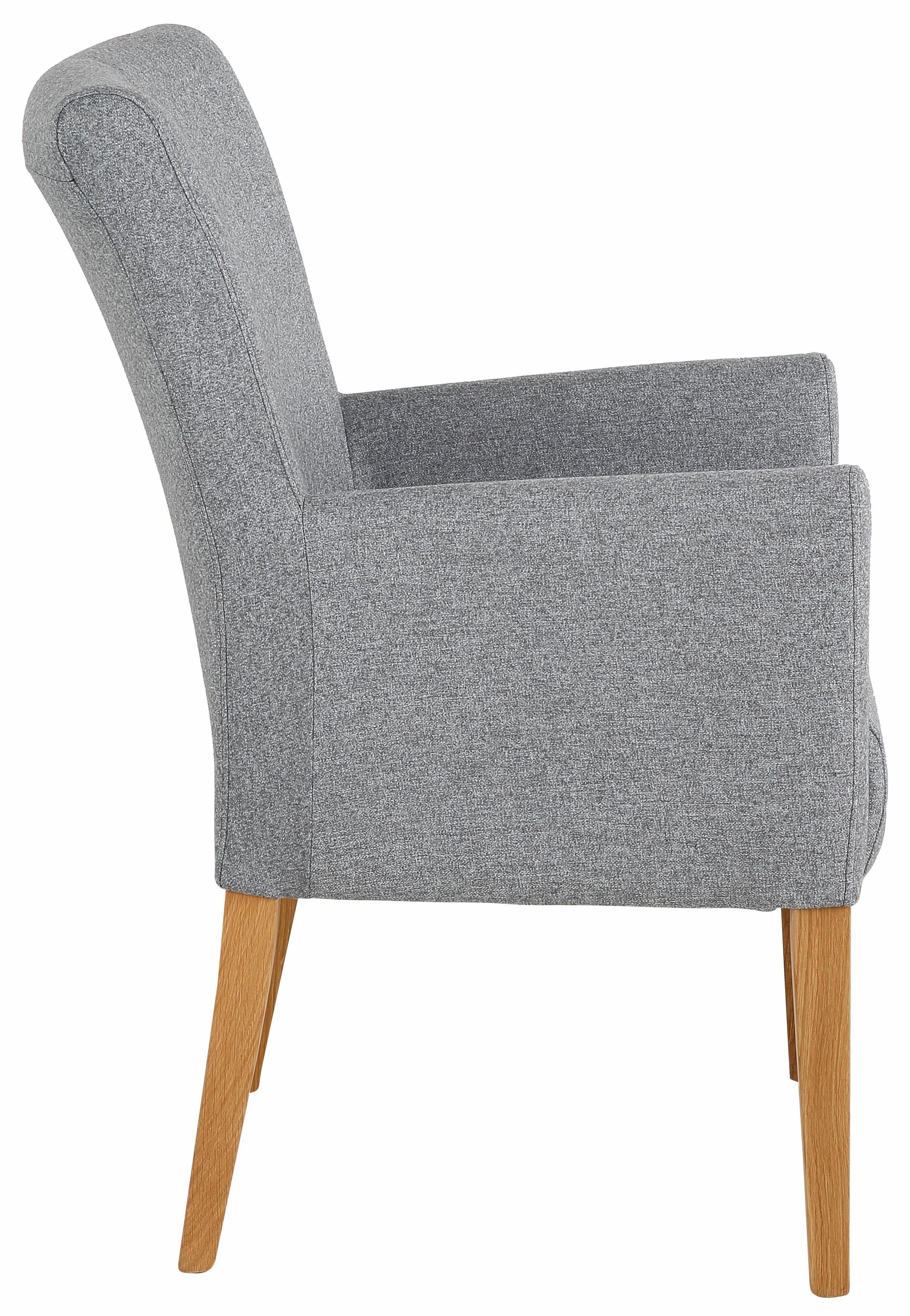 Home affaire Stoel met armleuningen King BESTSELLER! Eetkamerstoel met comfortabele bekleding, eetkamerstoel met armleuningen
