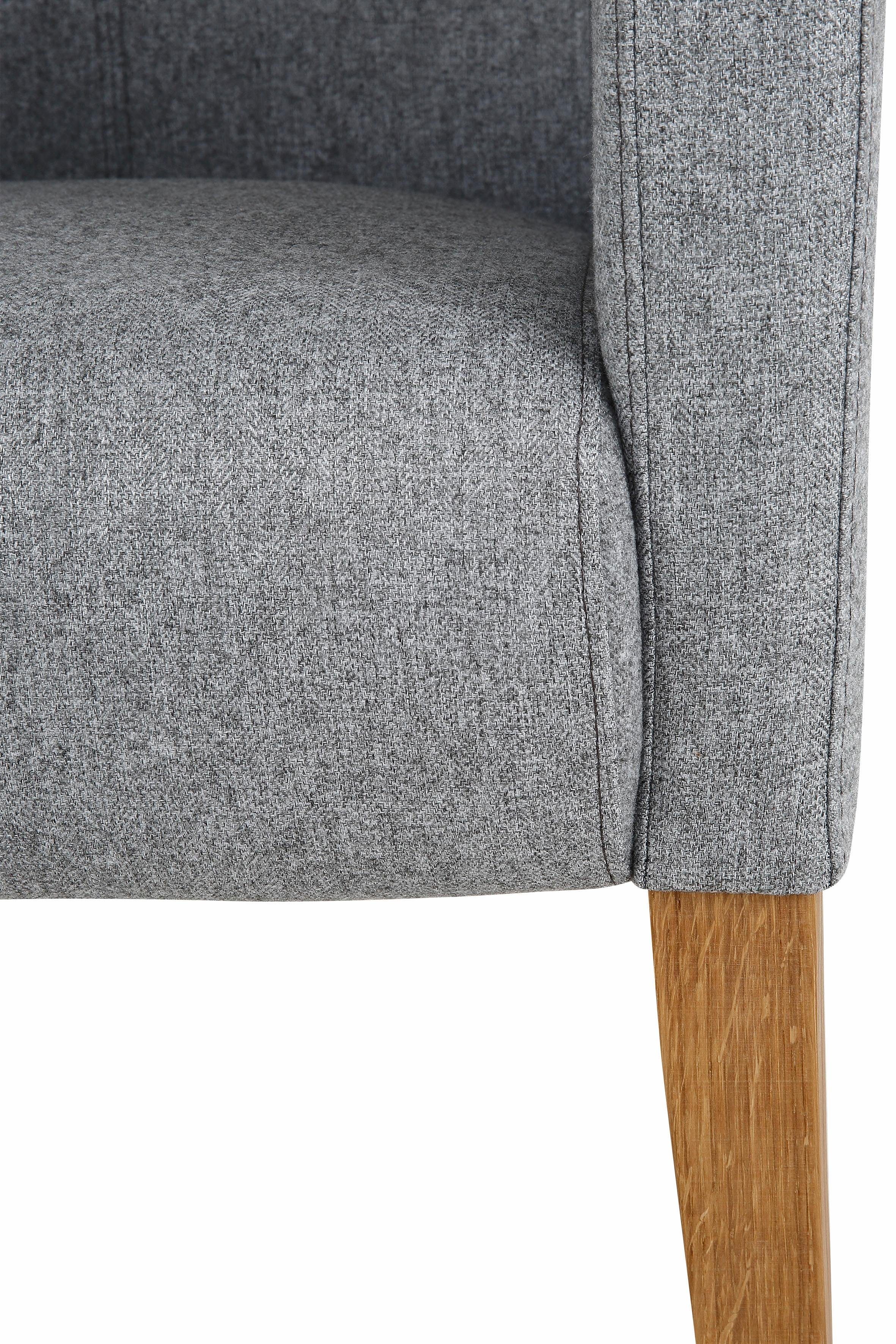 Home affaire Stoel met armleuningen King BESTSELLER! Eetkamerstoel met comfortabele bekleding, eetkamerstoel met armleuningen