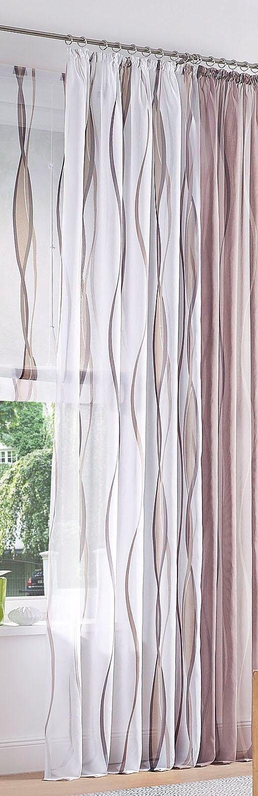 my home Gordijn Dimona 2-pack, bestseller, polyester, golven (2 stuks)