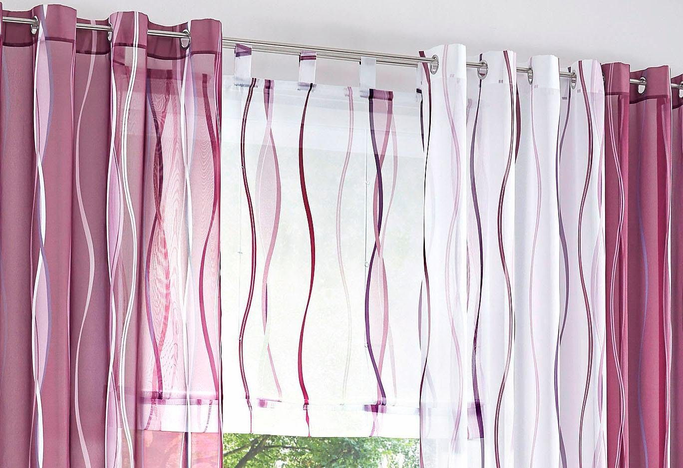 my home Romeins rolgordijn Dimona Transparant, voile, polyester (1 stuk)