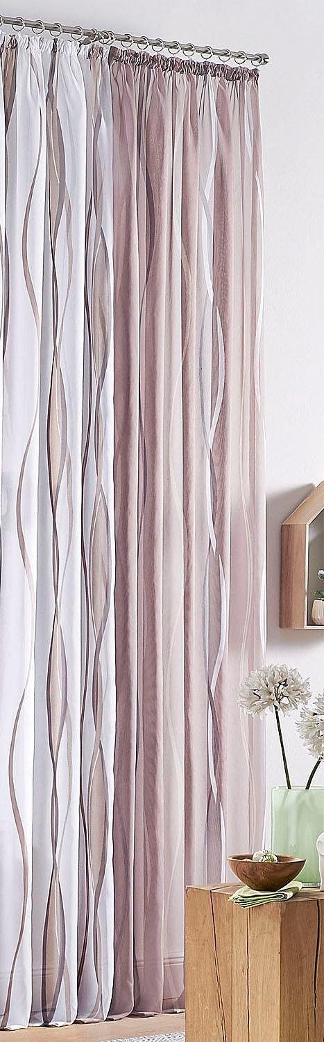 my home Gordijn Dimona set van 2, transparant, voile, polyester (2 stuks)