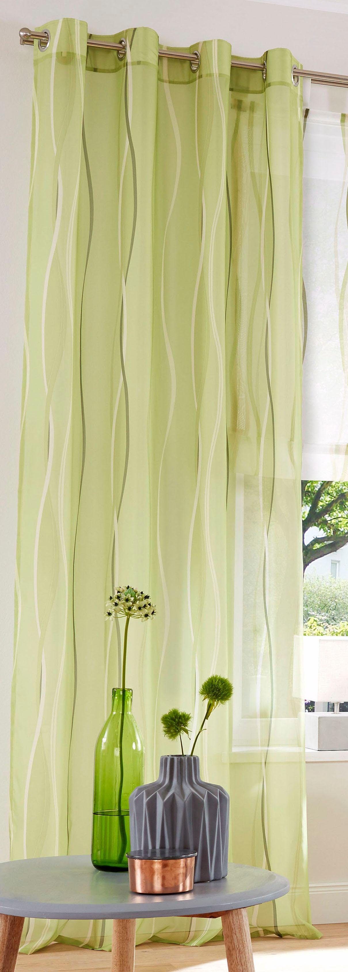 my home Gordijn Dimona set van 2, transparant, voile, polyester (2 stuks)