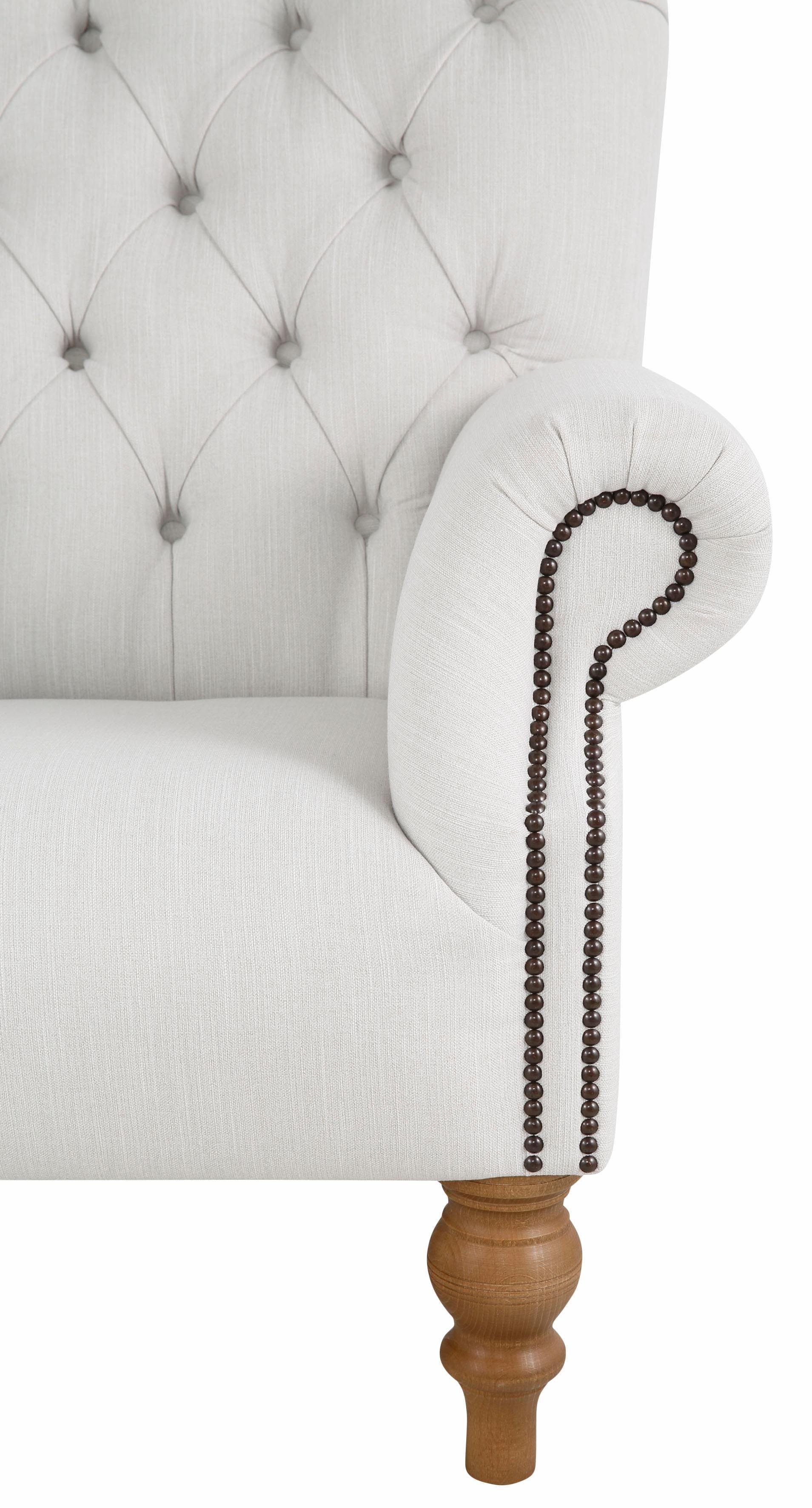 Home affaire Fauteuil Lord met echte chesterfield-capitonnage en siernagels