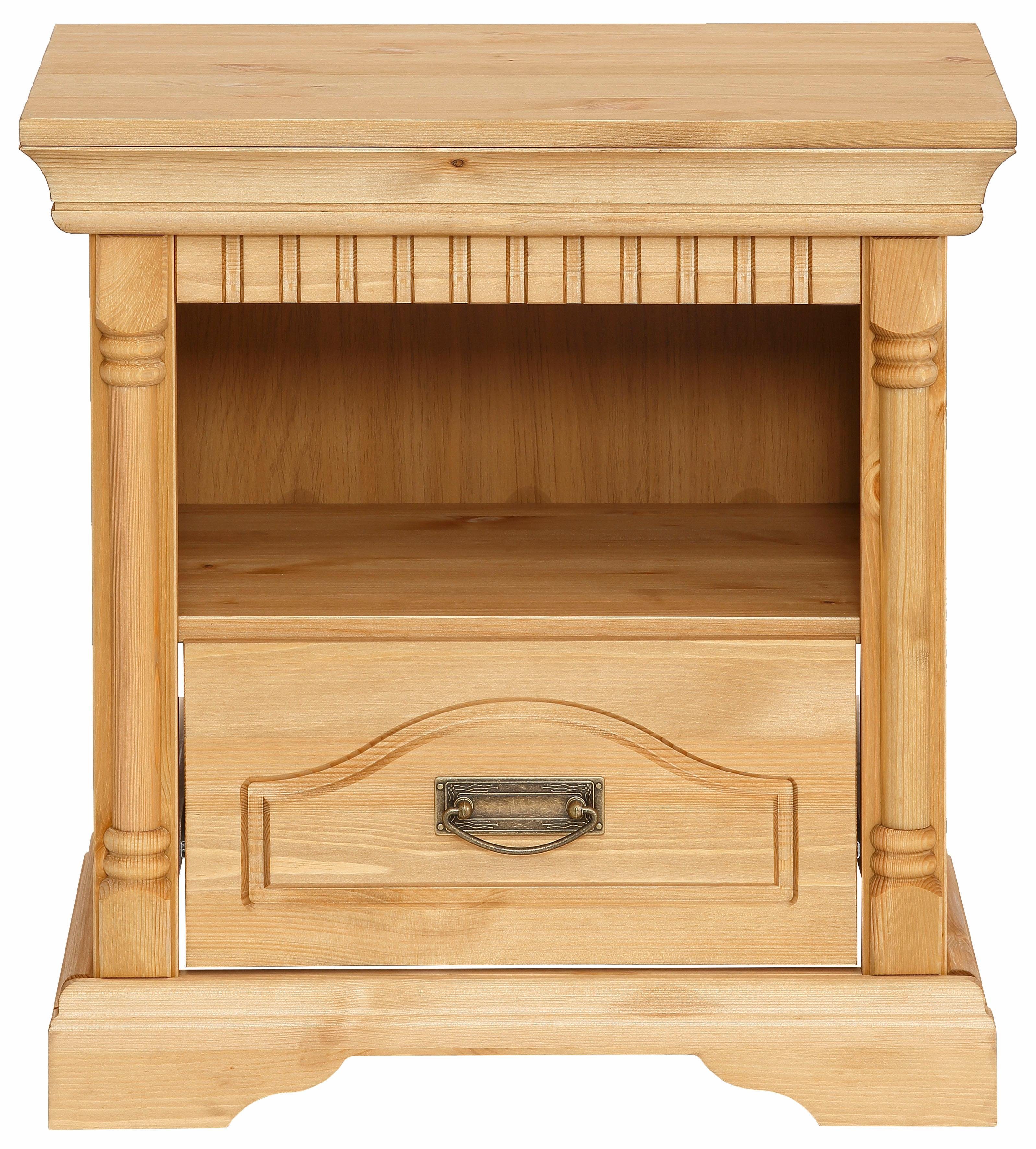 Home affaire Nachtkastje Graz van massief grenen, met luxueuze details, breedte: 55 cm
