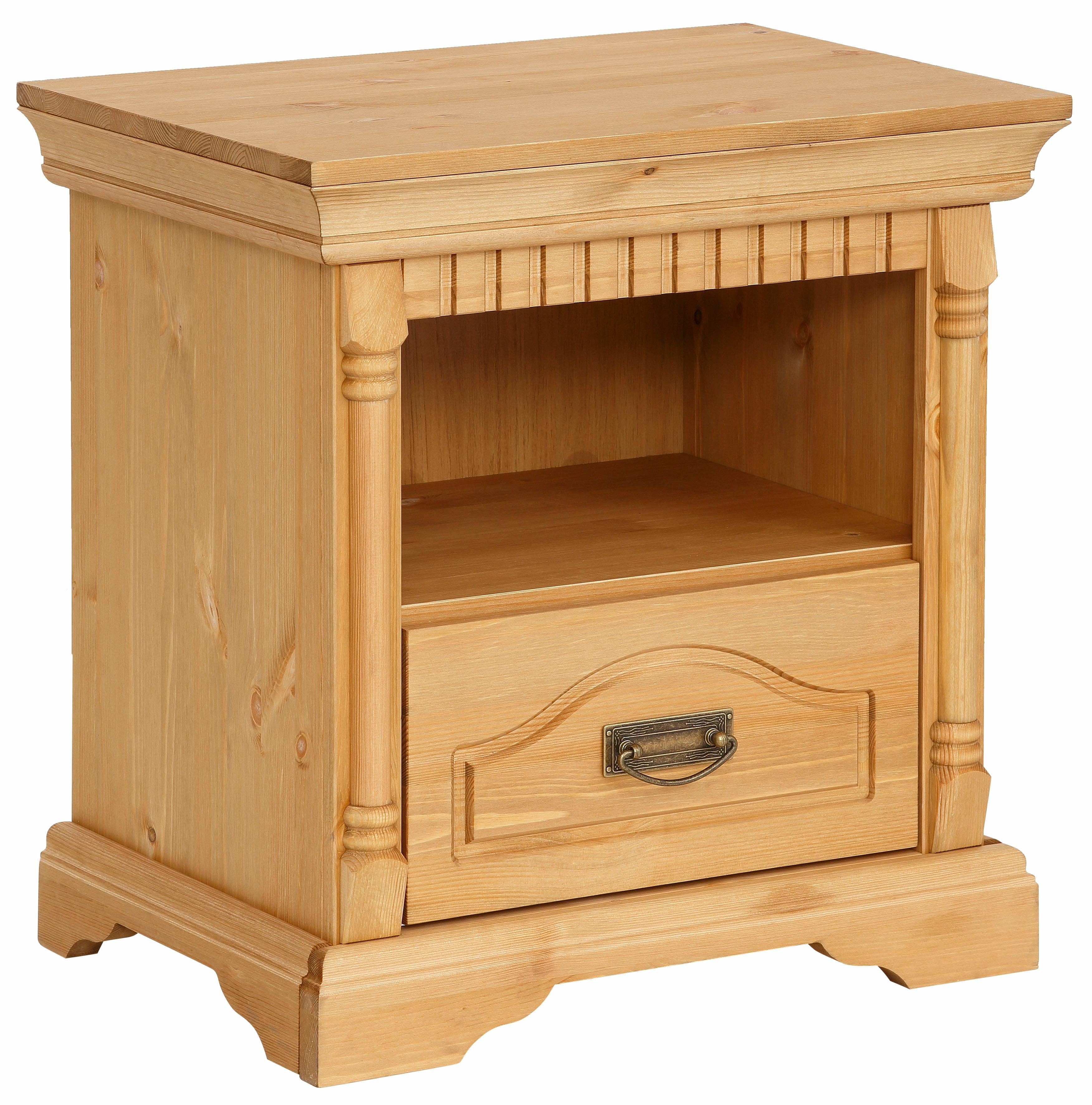 Home affaire Nachtkastje Graz van massief grenen, met luxueuze details, breedte: 55 cm