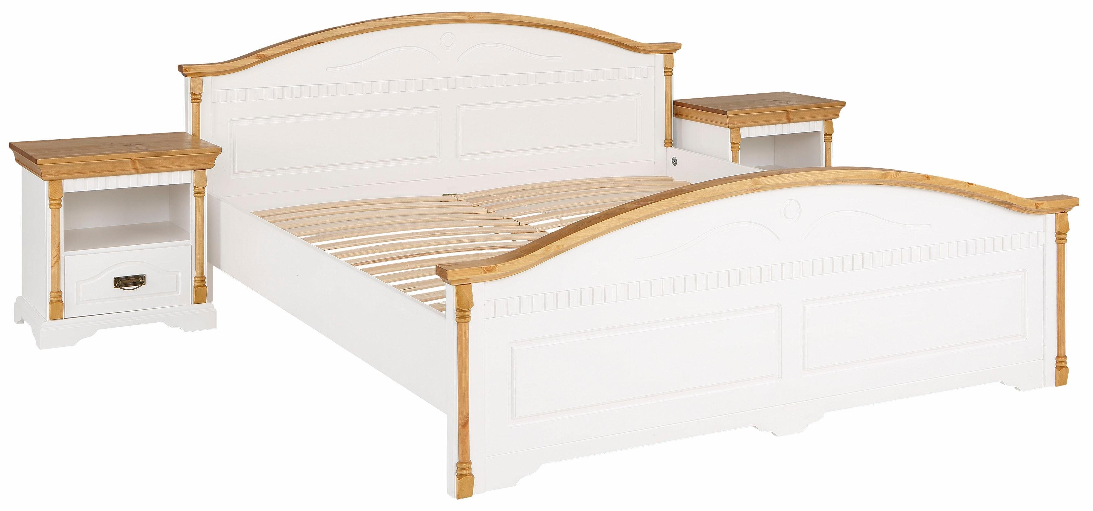 Home affaire Massief houten ledikant Graz, hoge belasting, klassieke landelijke stijl, FSC® gecertificeerd