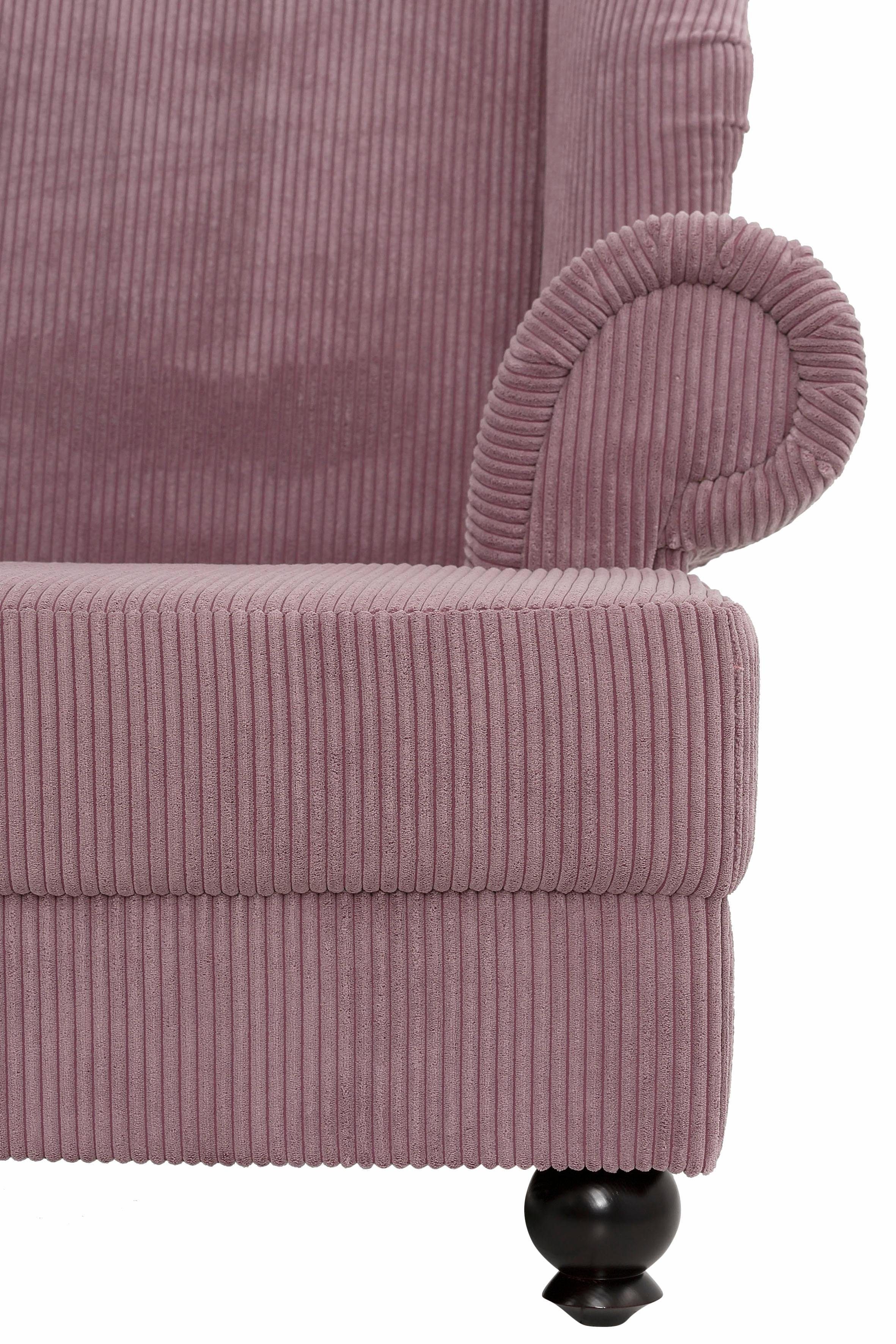 Home affaire XXL-fauteuil King Henry, fauteuil, oorkussen, relaxfauteuil met binnenvering, in casual bekleding en losse kussens (set)