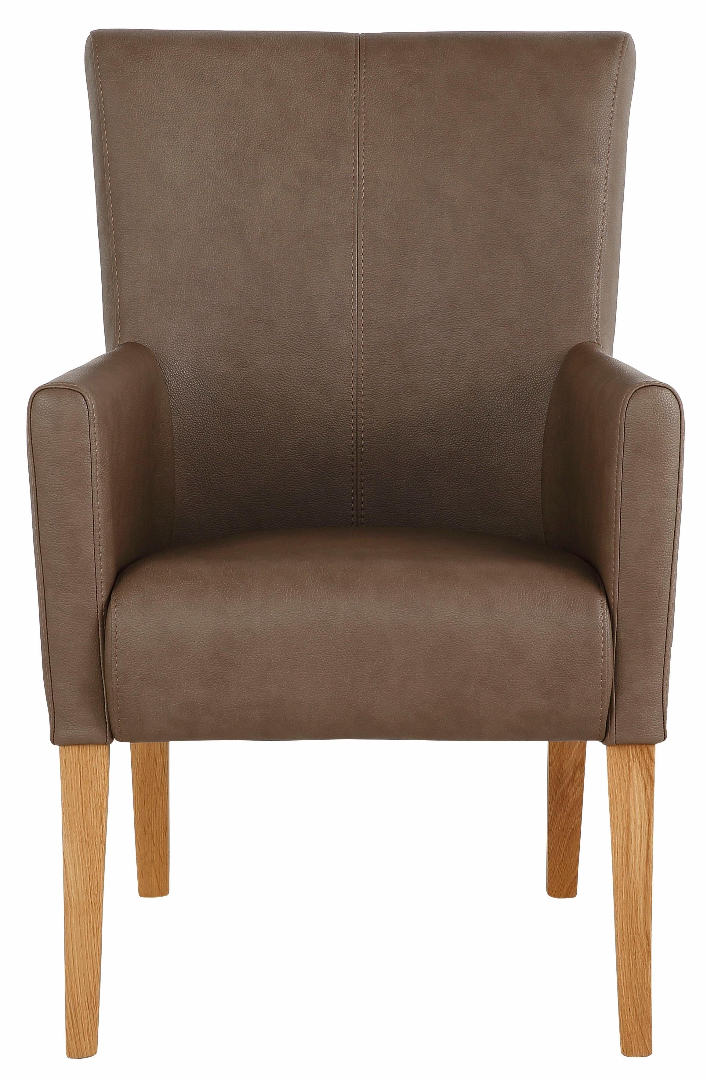 Home affaire Stoel met armleuningen King BESTSELLER! Eetkamerstoel met comfortabele bekleding, eetkamerstoel met armleuningen