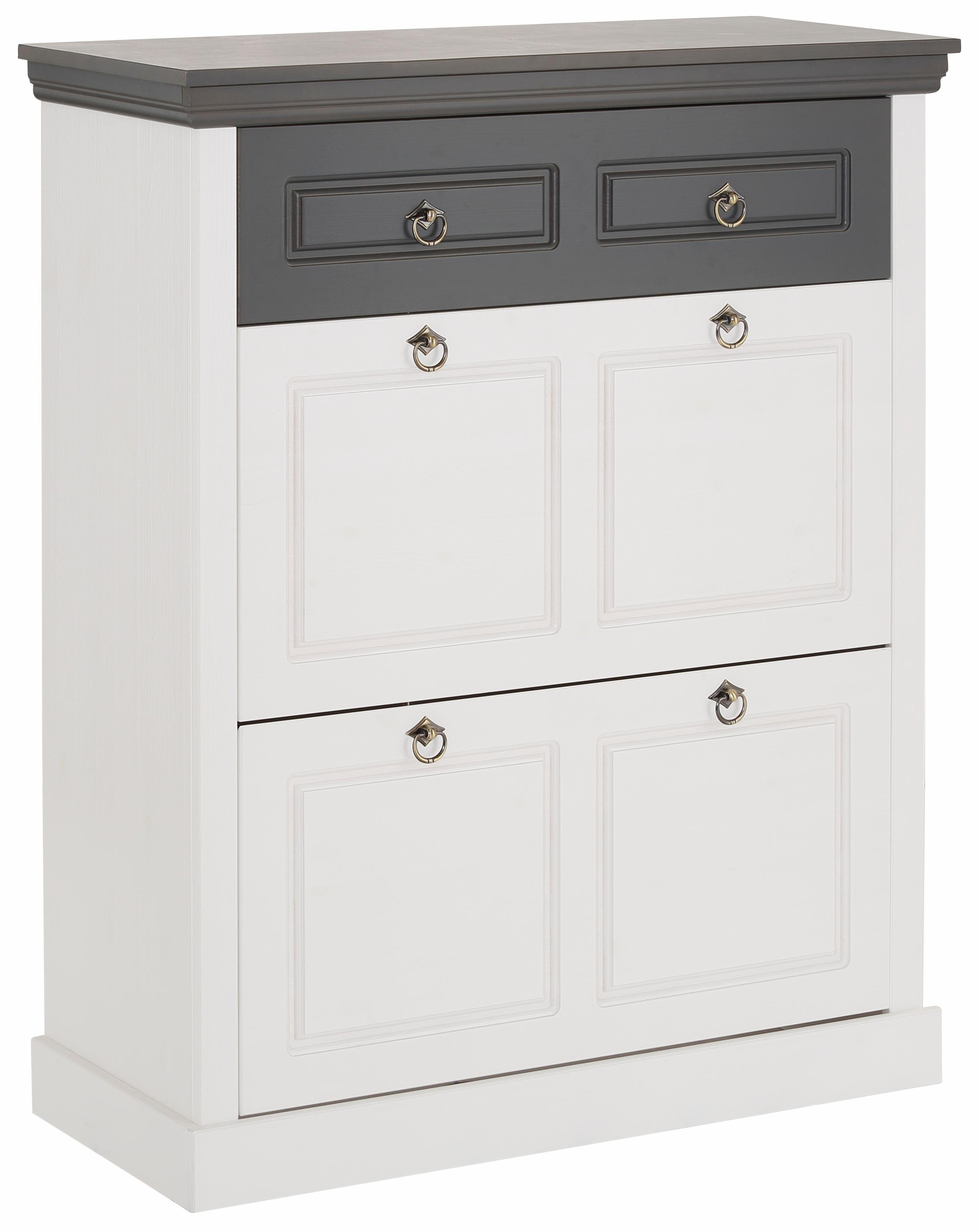 Home affaire Schoenenkast Basilico van massieve dennen, fsc®, breedte 90 cm, met lade, cassette-look