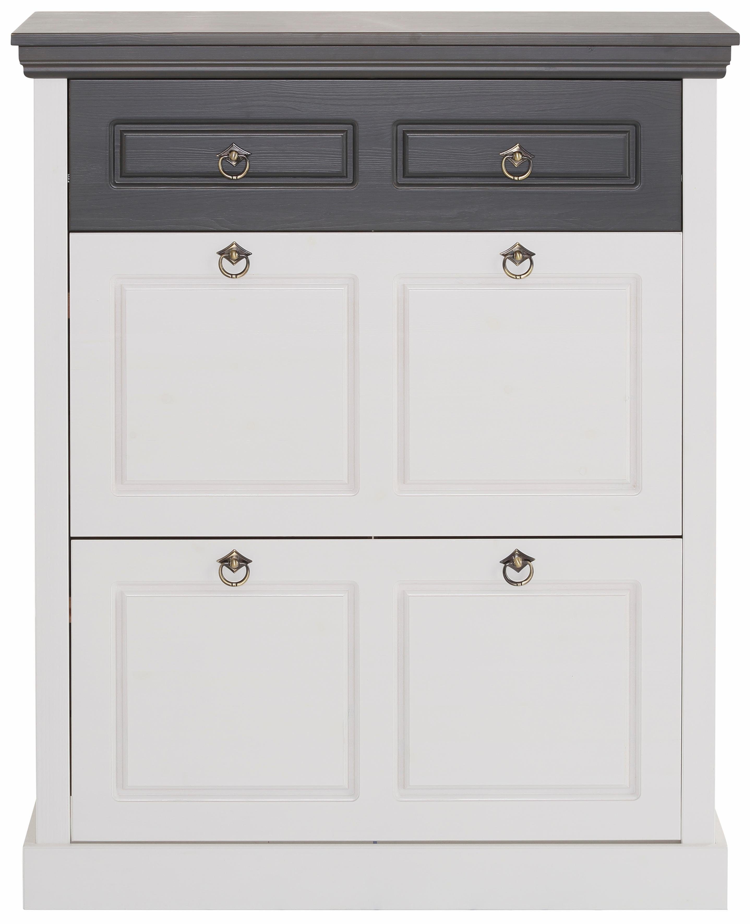 Home affaire Schoenenkast Basilico van massieve dennen, fsc®, breedte 90 cm, met lade, cassette-look