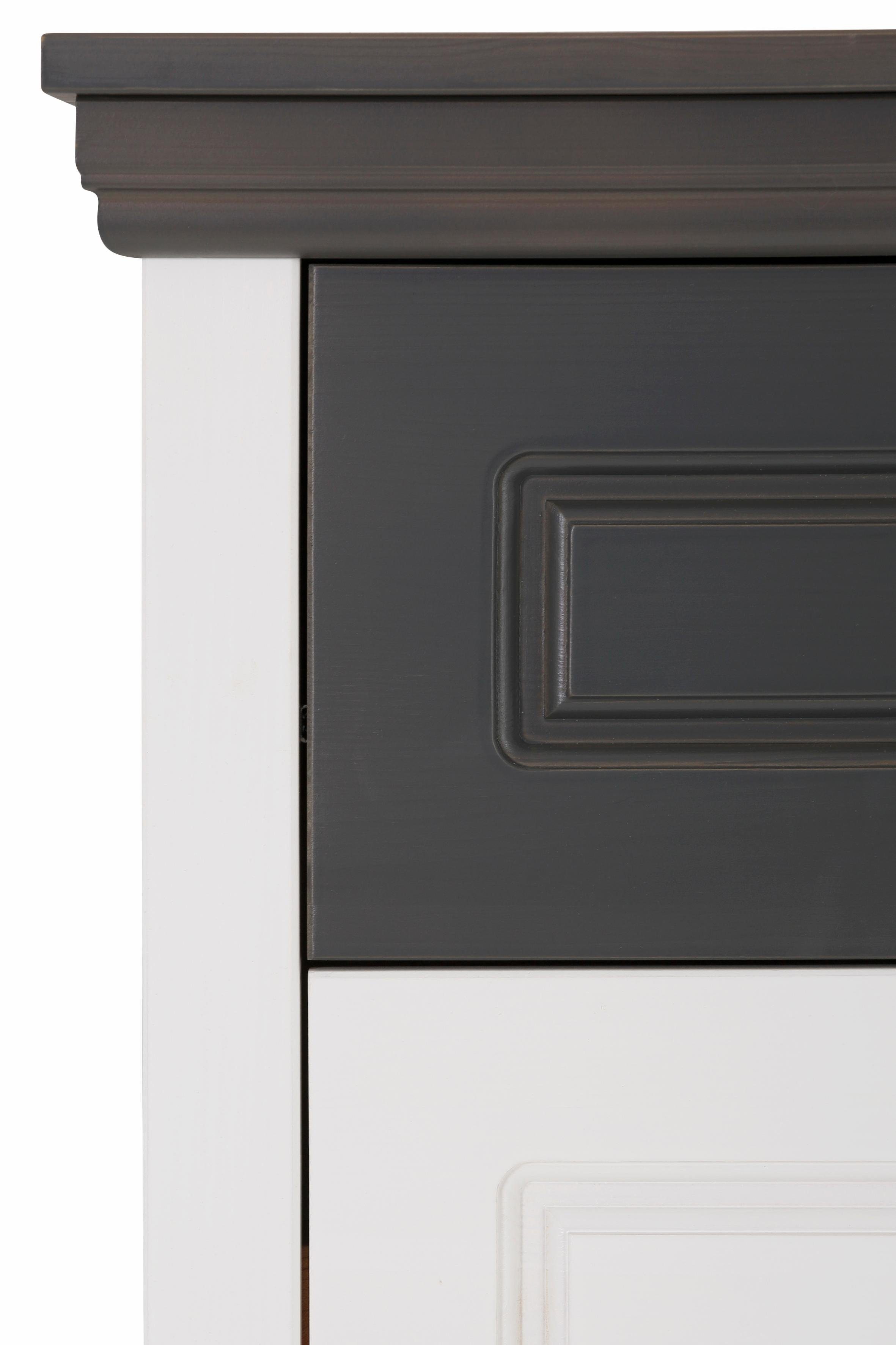 Home affaire Schoenenkast Basilico van massieve dennen, fsc®, breedte 90 cm, met lade, cassette-look