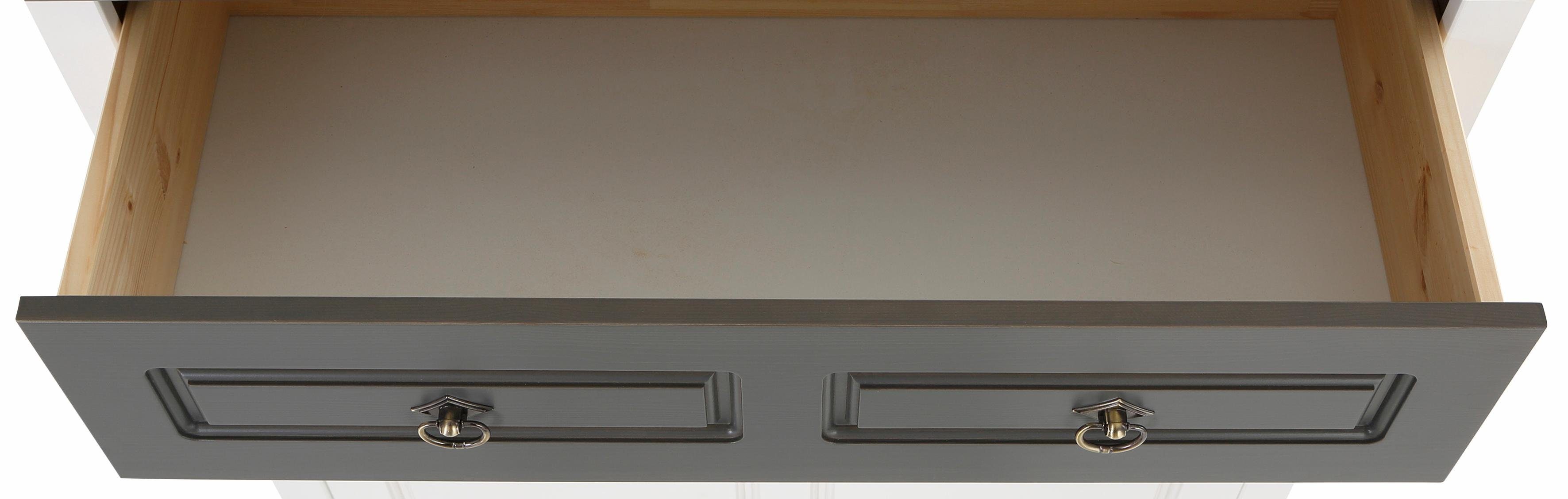 Home affaire Schoenenkast Basilico van massieve dennen, fsc®, breedte 90 cm, met lade, cassette-look